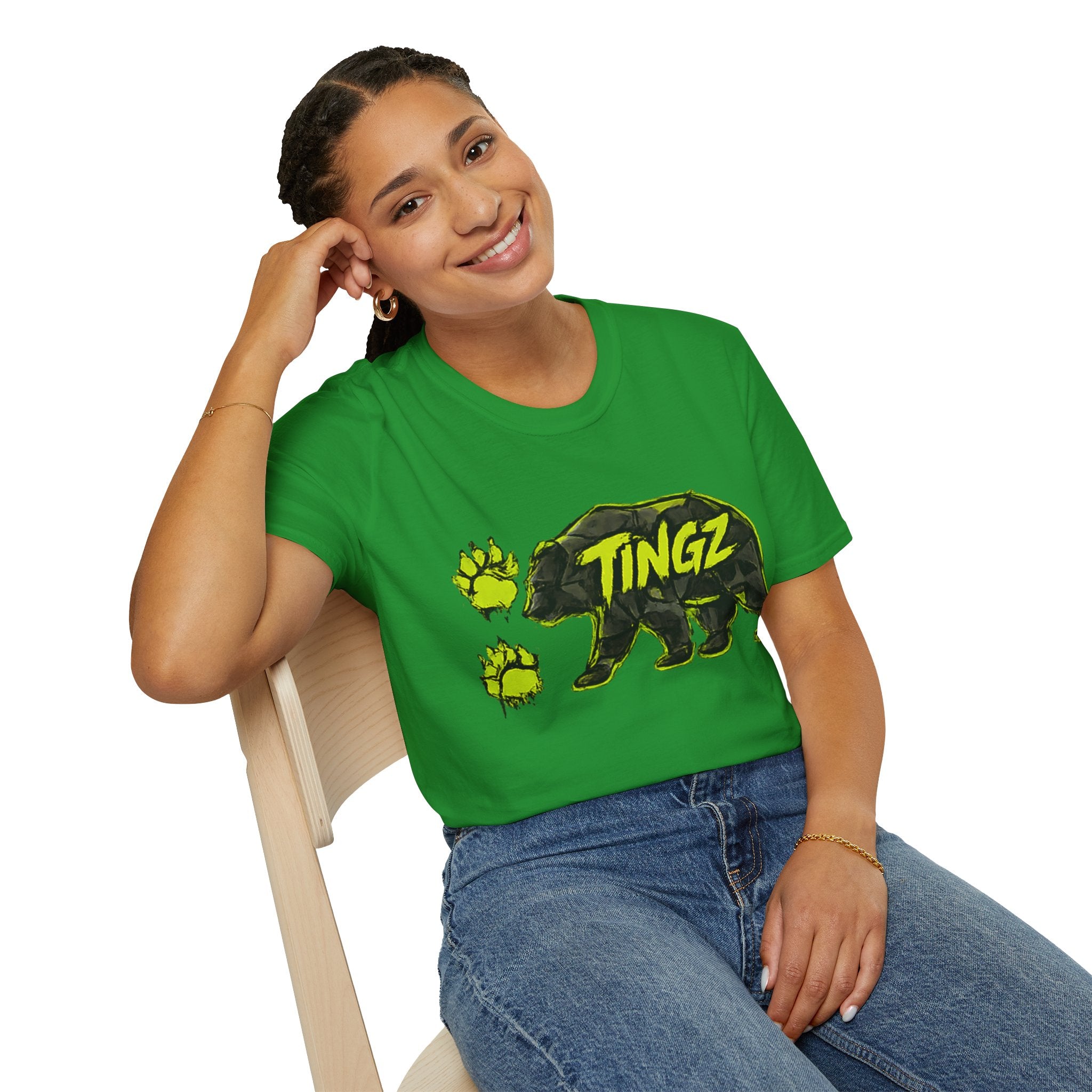 Bear TINGZ Paw Graphic T-Shirt —  Neon Logo