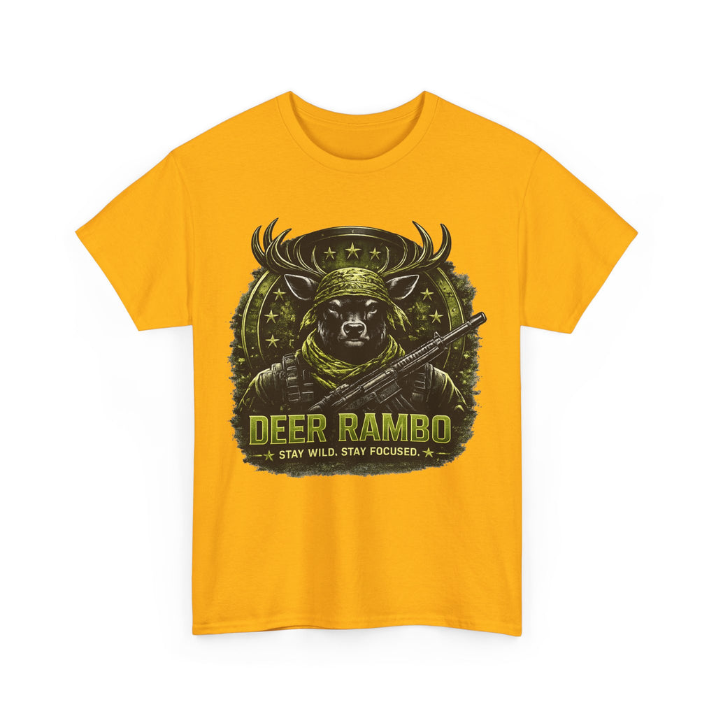 Deer Rambo Camo T-Shirt Hunter Gift | Woodland Deer Shirt | Military Style Tee | Unisex Shirt