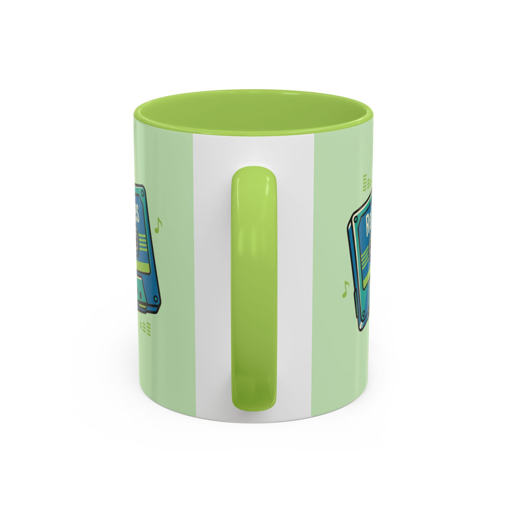Retro Tunes Accent Coffee Mug — Cassette Tape Music Lovers Gift (11/15oz)