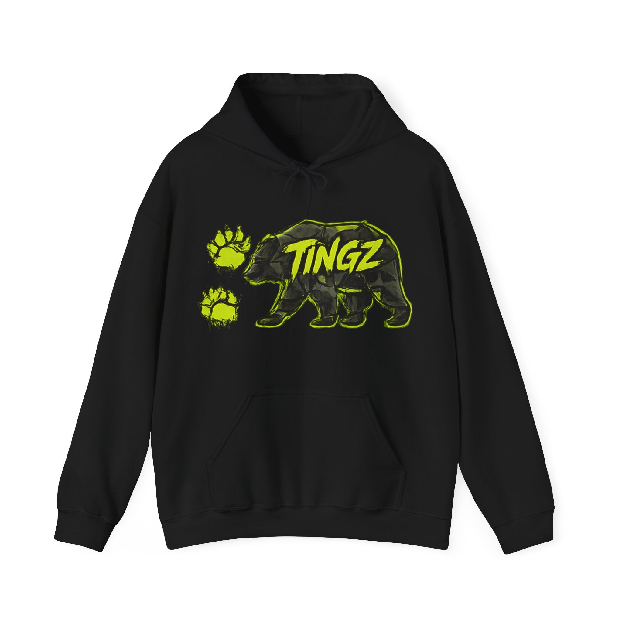 Bear TINGZ Graphic Unisex Heavy Blend Hoodie | Urban Streetwear Sweatshirt | Graffiti Animal Pullover