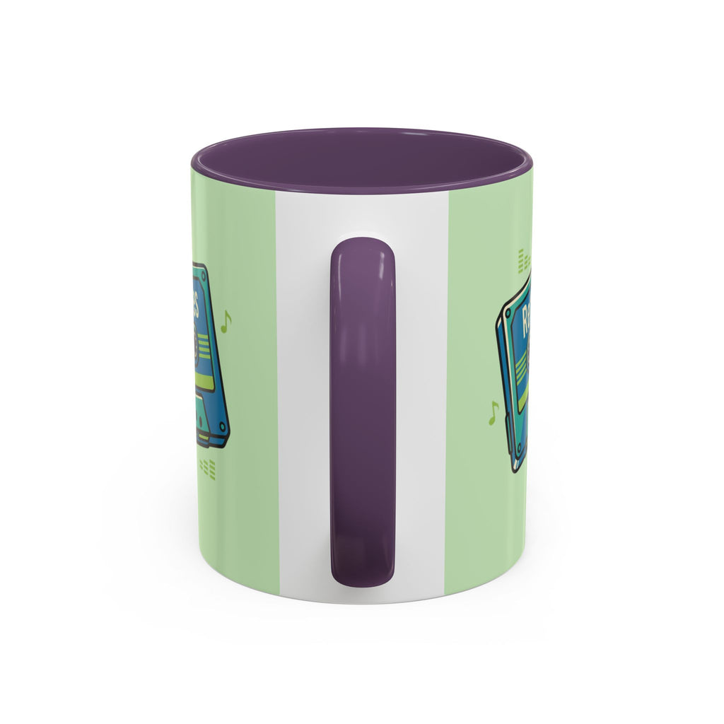 Retro Tunes Accent Coffee Mug — Cassette Tape Music Lovers Gift (11/15oz)