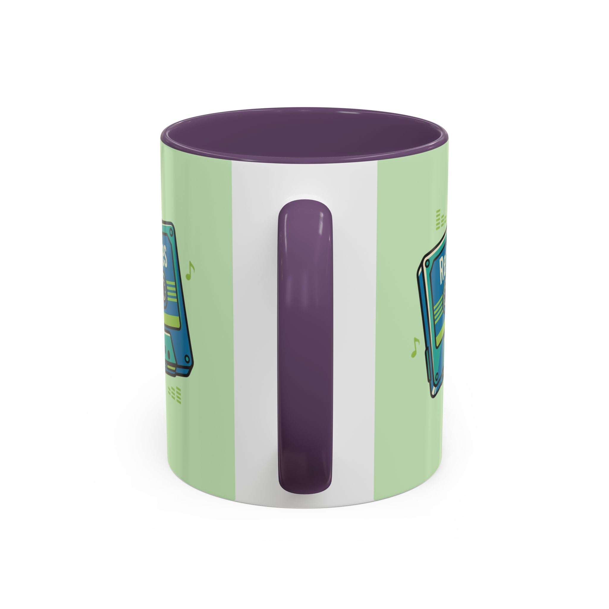 Retro Tunes Accent Coffee Mug — Cassette Tape Music Lovers Gift (11/15oz)