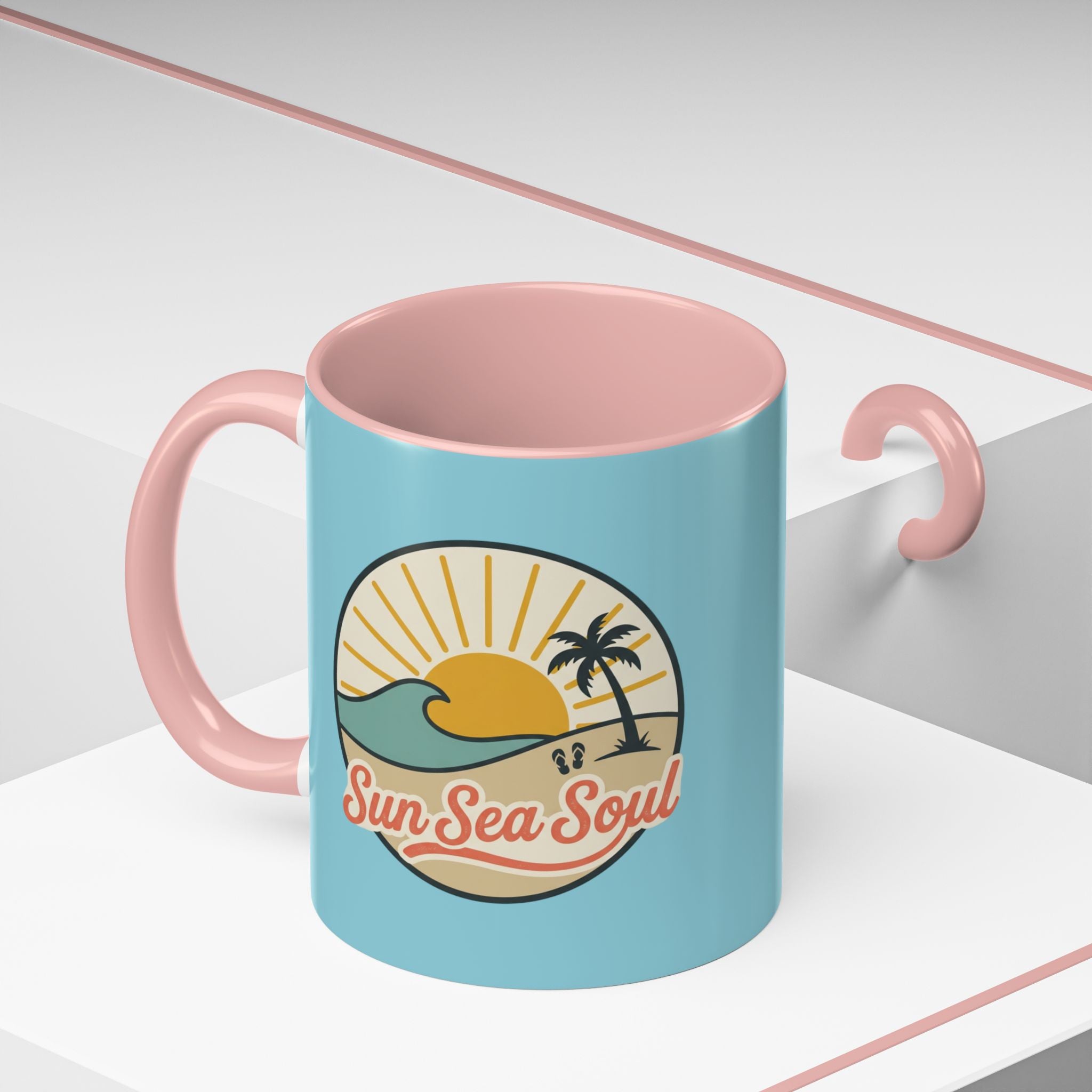 Sun Sea Soul Accent Coffee Mug – Beach Sunset 11/15oz