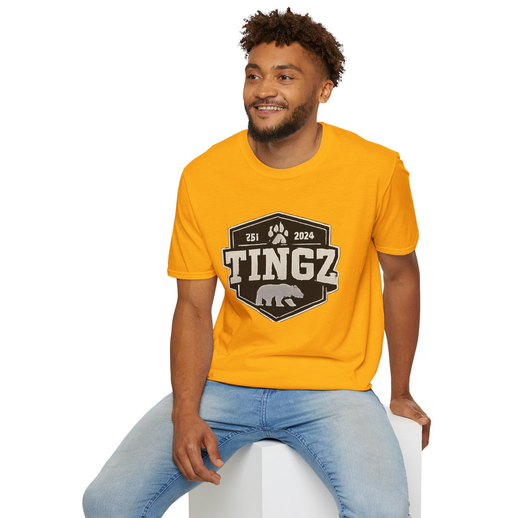 Bear Tingz Logo T‑Shirt — Retro Paw Emblem Tee