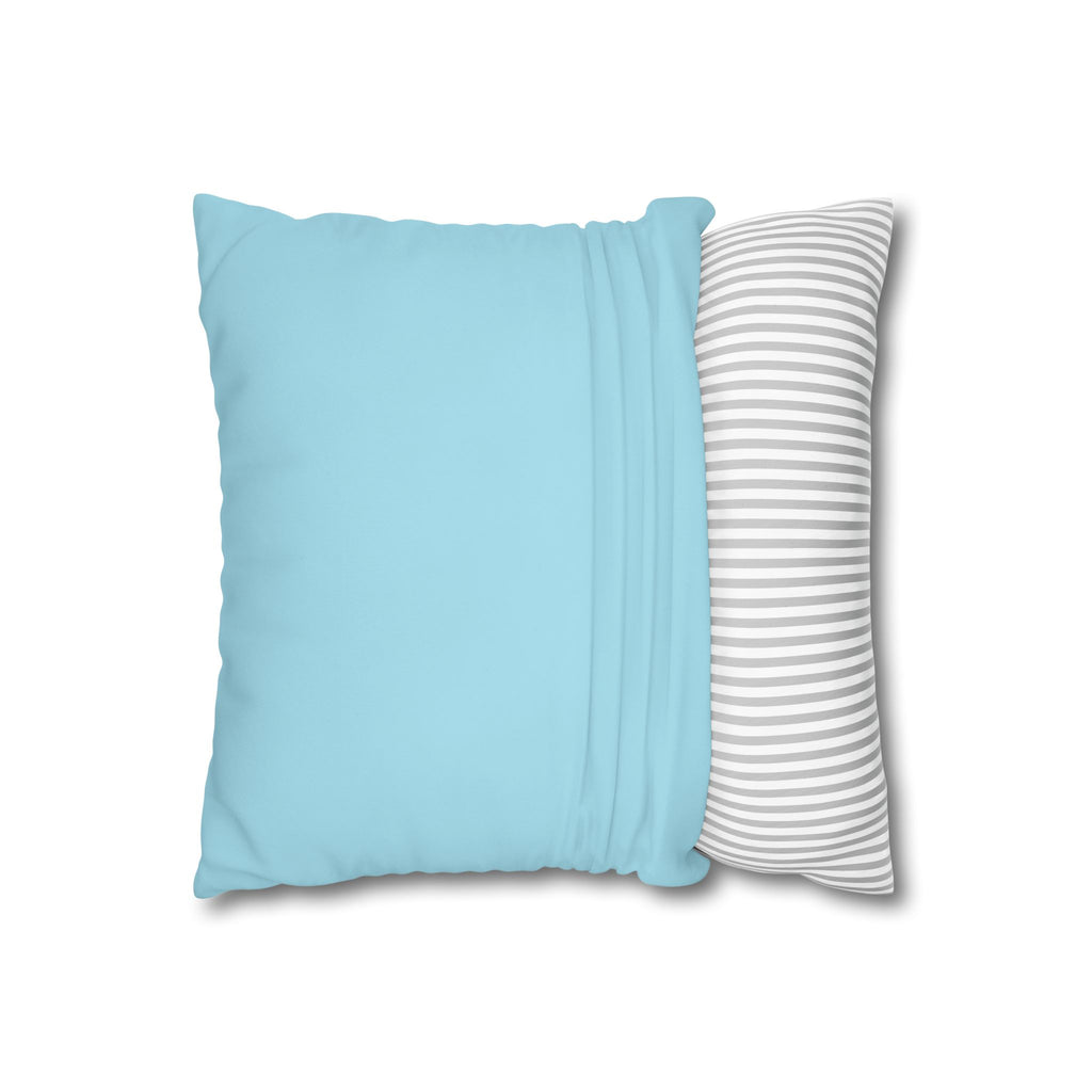 Life's a Beach Square Pillow Cover — Retro Surf Quote Decorative Throw Pillowcase
