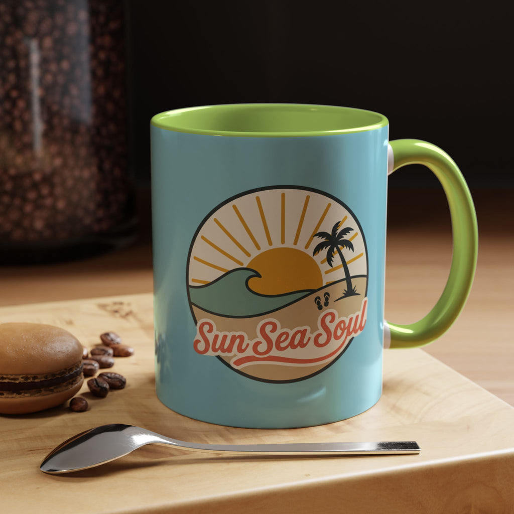 Sun Sea Soul Accent Coffee Mug – Beach Sunset 11/15oz