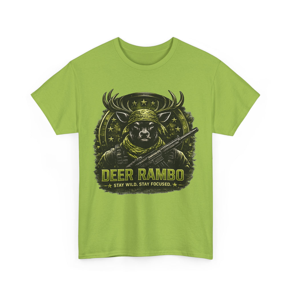 Deer Rambo Camo T-Shirt Hunter Gift | Woodland Deer Shirt | Military Style Tee | Unisex Shirt