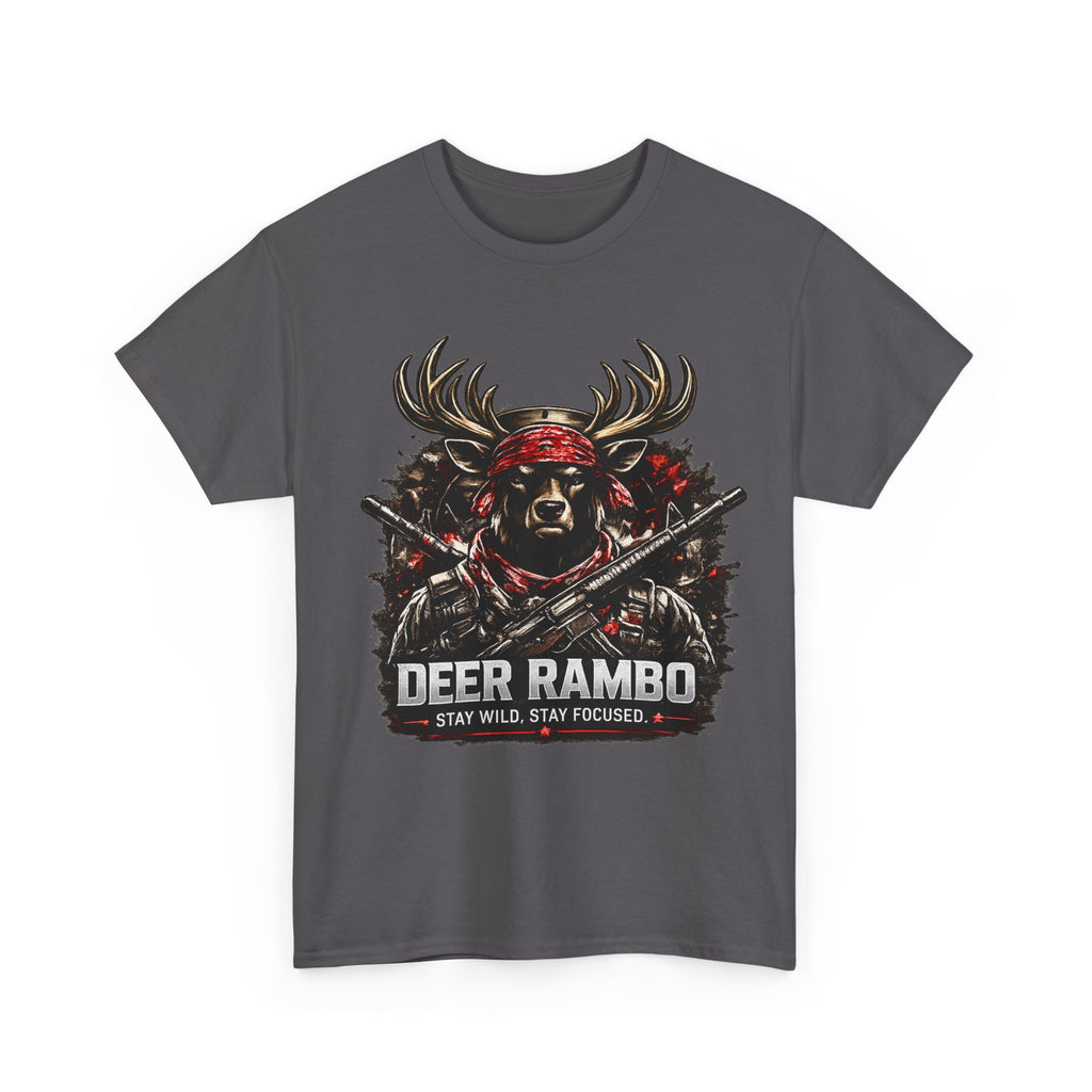 Deer Rambo Graphic Tee — Hunting Deer Rambo T-Shirt