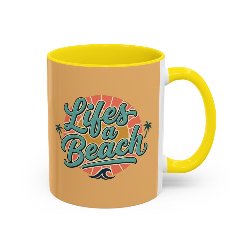 Life's a Beach Coffee Mug — Retro Beach Vibes 11/15oz Accent Mug