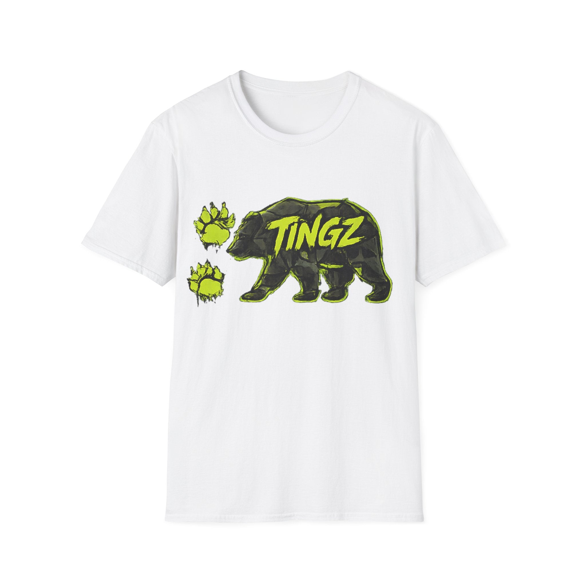 Bear TINGZ Paw Graphic T-Shirt —  Neon Logo