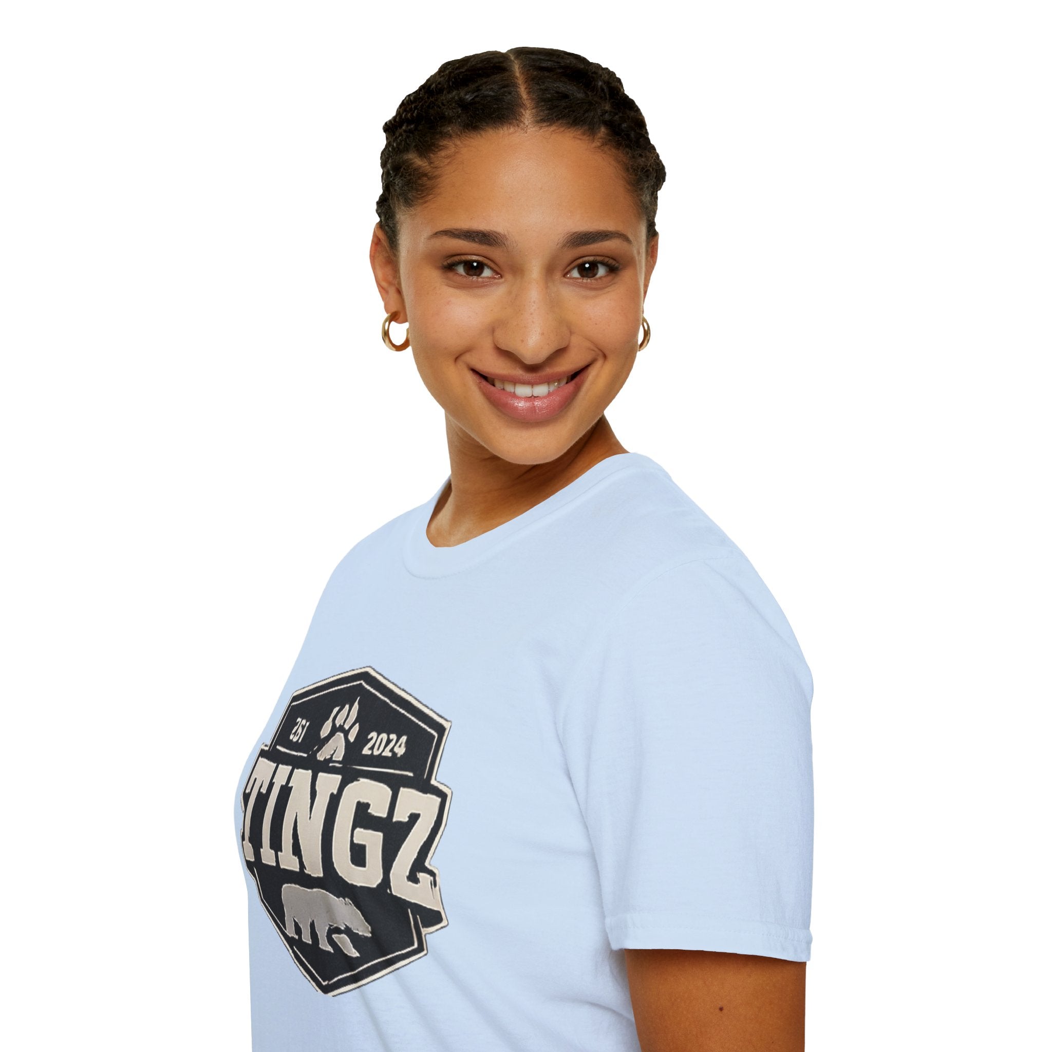 Bear Tingz Logo T‑Shirt — Retro Paw Emblem Tee