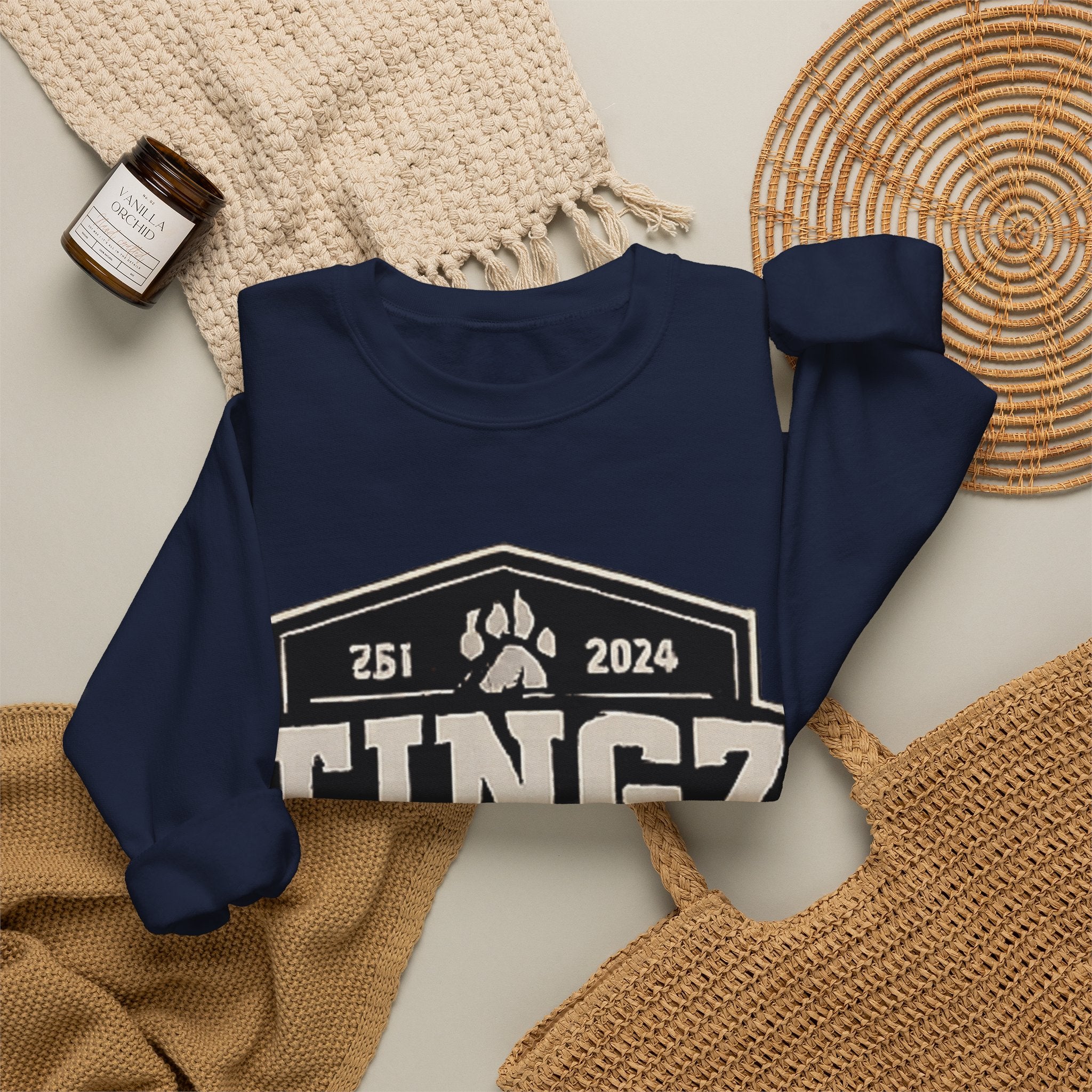 BEAR TINGZ  Badge Unisex Crewneck Sweatshirt | Vintage Wildlife Graphic Sweatshirt | Classic Streetwear Pullover
