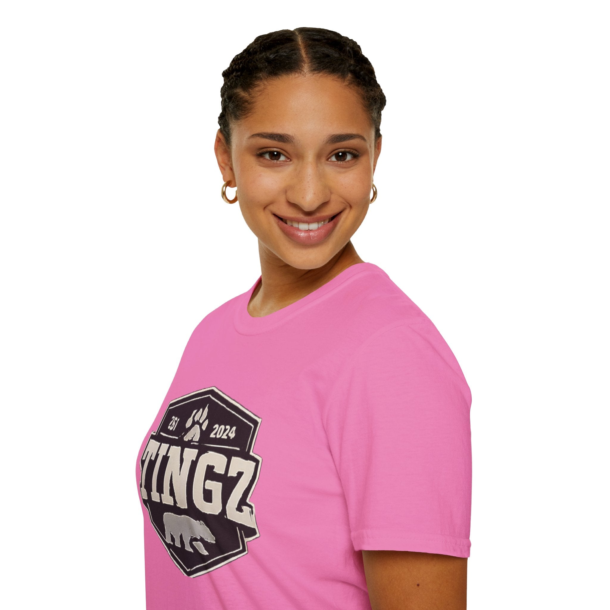 Bear Tingz Logo T‑Shirt — Retro Paw Emblem Tee