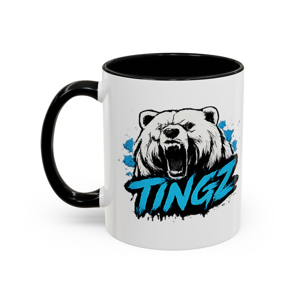 Bear Tingz Accent Coffee Mug — 11/15oz Gamer Logo Ceramic Mug