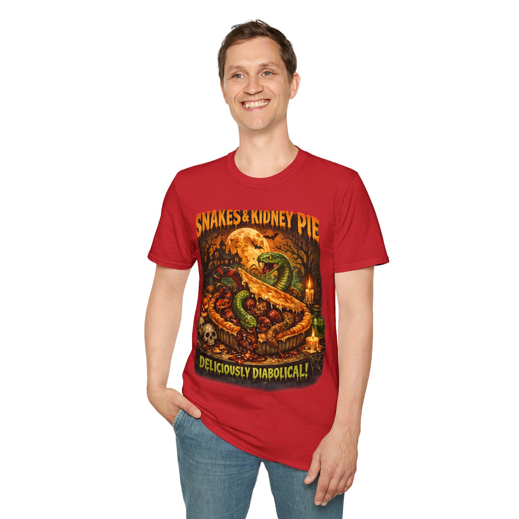 Snakes & Kidney Pie Tee — Spooky Retro Halloween Graphic T-Shirt