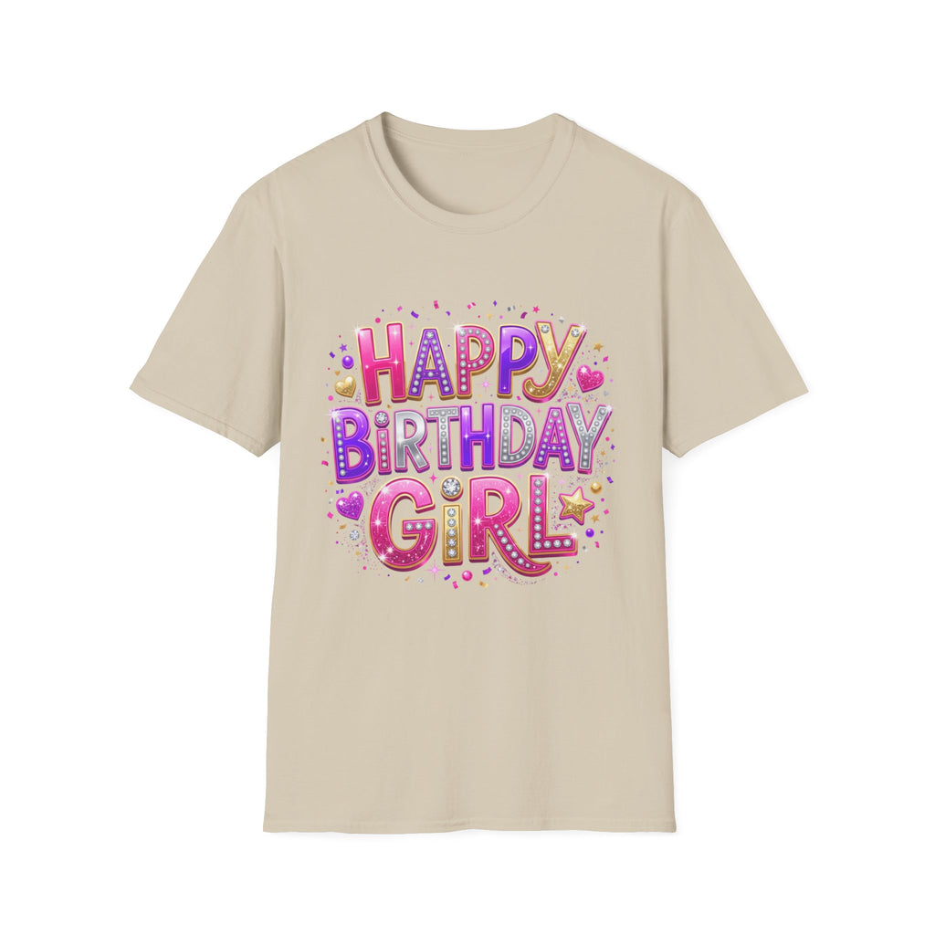 Happy Birthday Girl T-Shirt — Colorful Confetti Party Tee