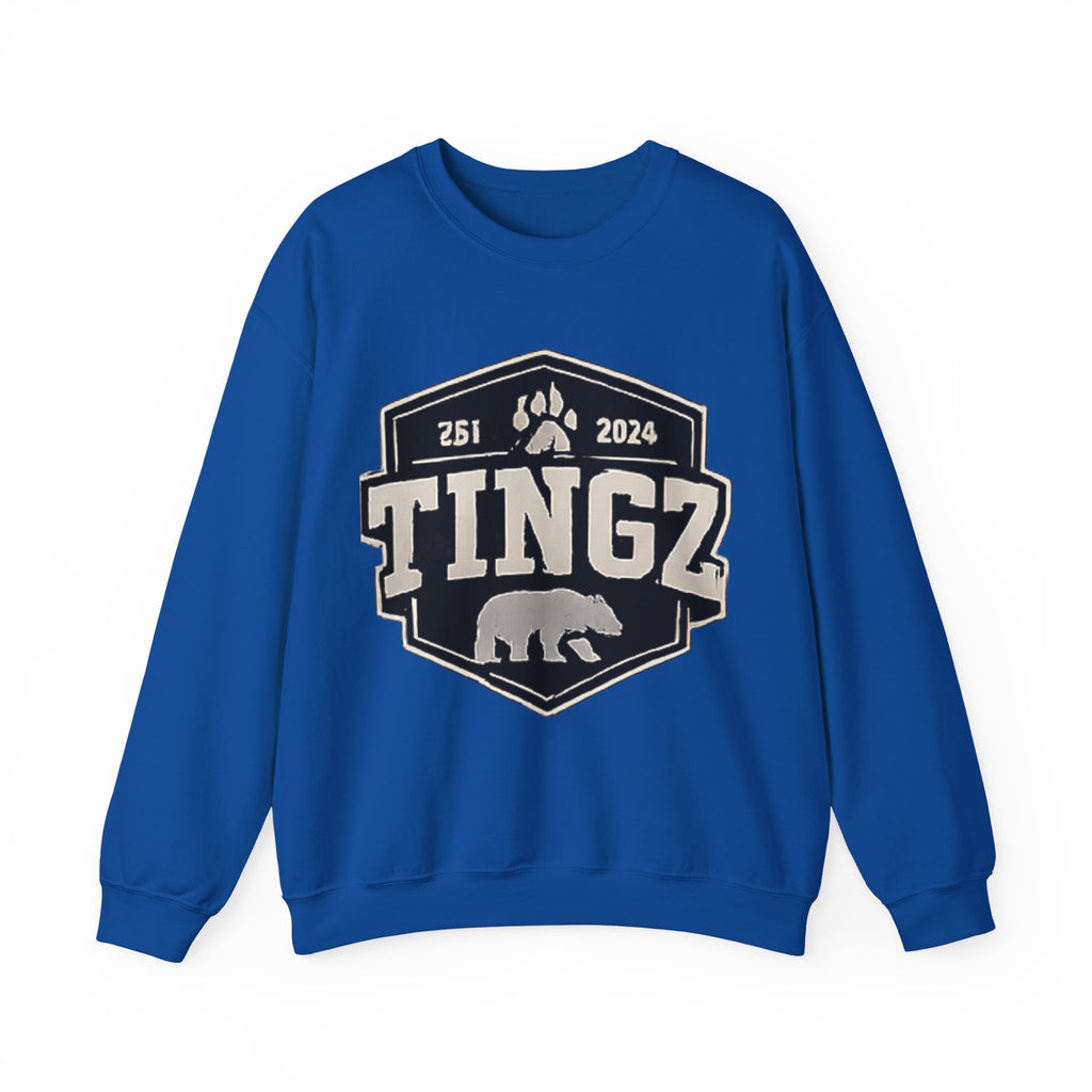 BEAR TINGZ  Badge Unisex Crewneck Sweatshirt | Vintage Wildlife Graphic Sweatshirt | Classic Streetwear Pullover