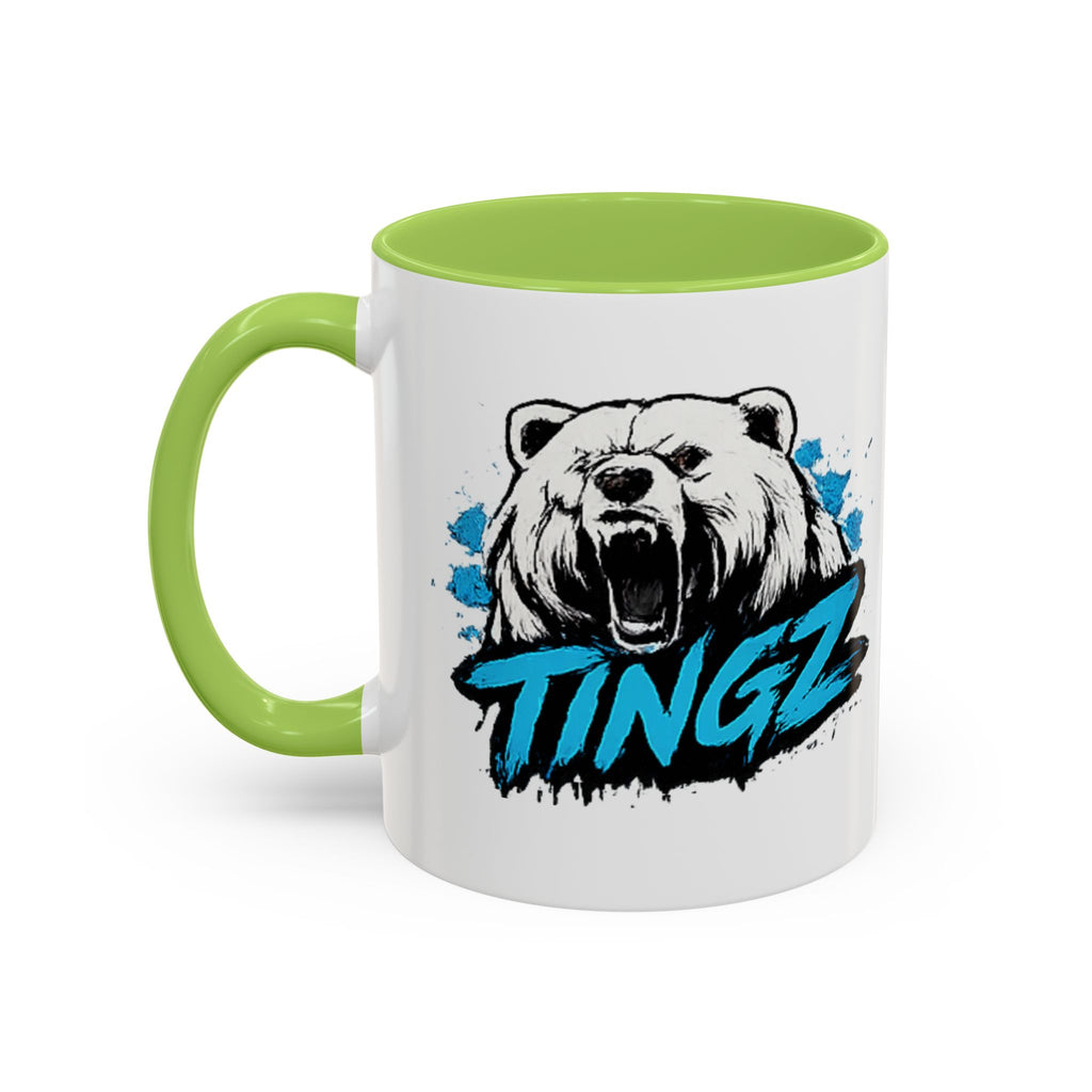 Bear Tingz Accent Coffee Mug — 11/15oz Gamer Logo Ceramic Mug