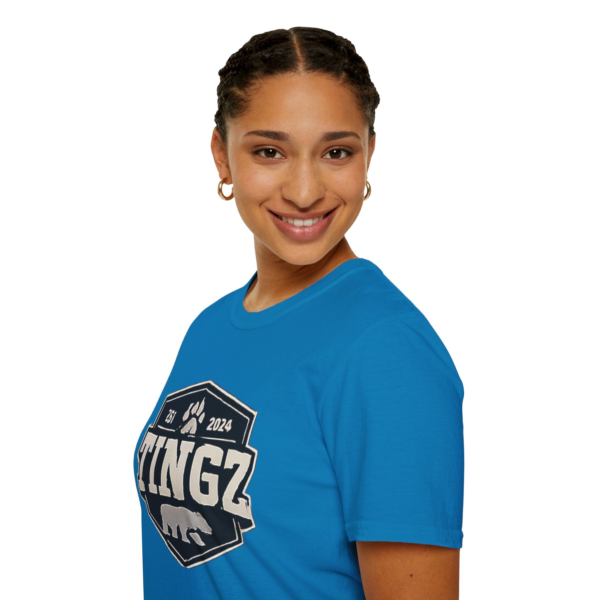 Bear Tingz Logo T‑Shirt — Retro Paw Emblem Tee