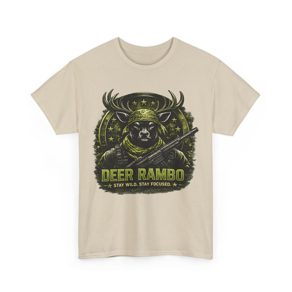 Deer Rambo Camo T-Shirt Hunter Gift | Woodland Deer Shirt | Military Style Tee | Unisex Shirt