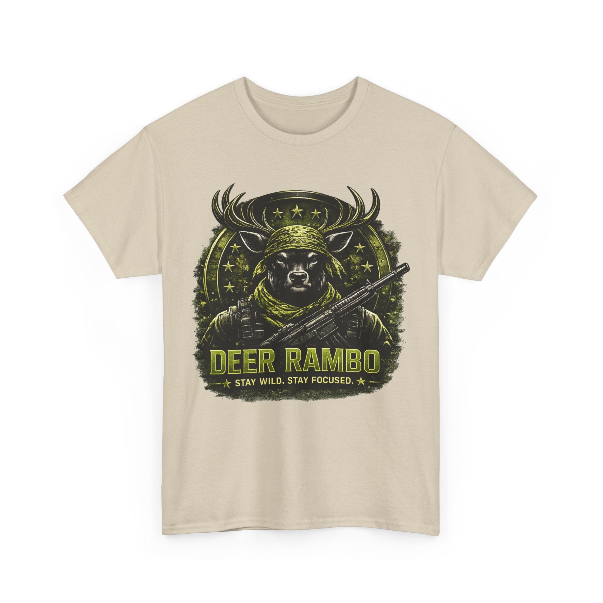 Deer Rambo Camo T-Shirt Hunter Gift | Woodland Deer Shirt | Military Style Tee | Unisex Shirt