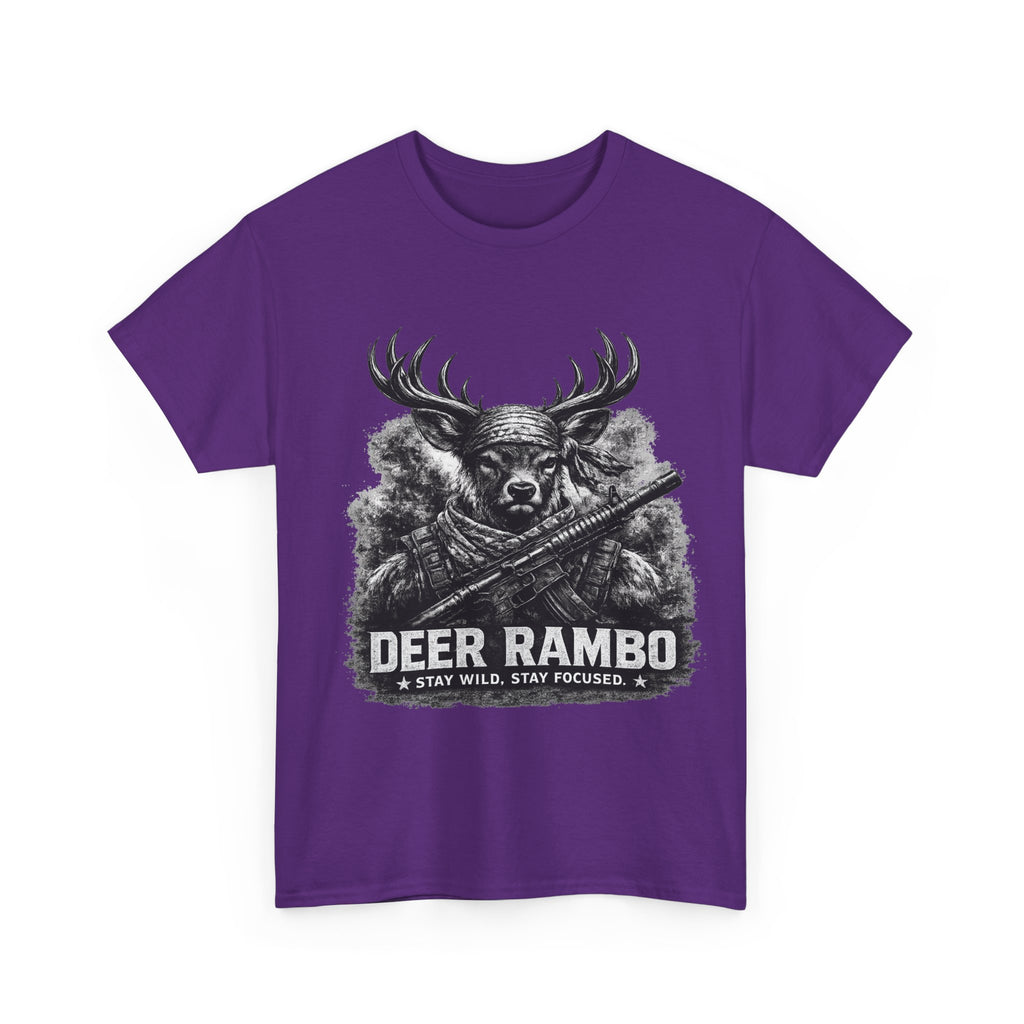 Deer Rambo Skull T-Shirt | Hunter Gift | Woodland Deer Shirt | Rustic Outdoor Tee | Unisex Shirt