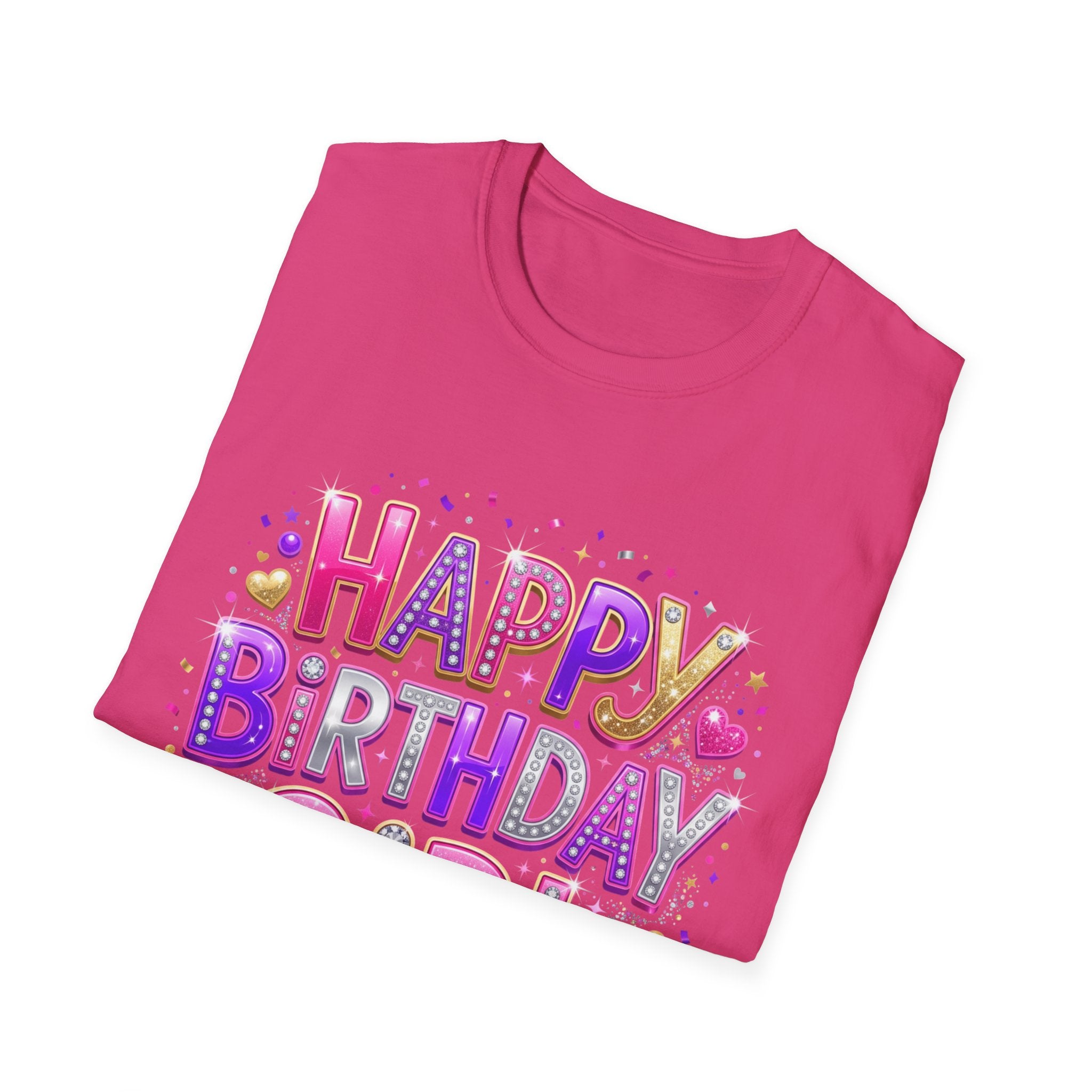 Happy Birthday Girl T-Shirt — Colorful Confetti Party Tee