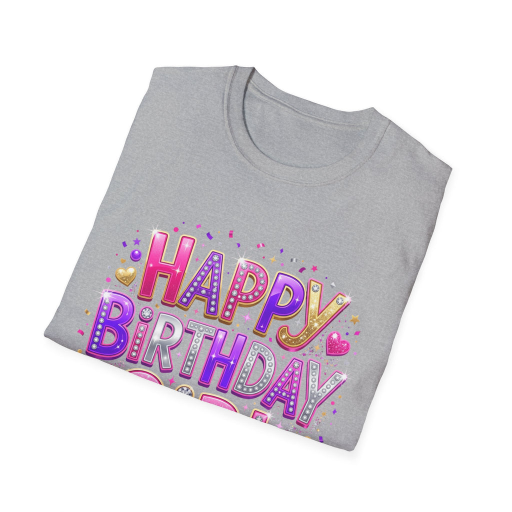 Happy Birthday Girl T-Shirt — Colorful Confetti Party Tee