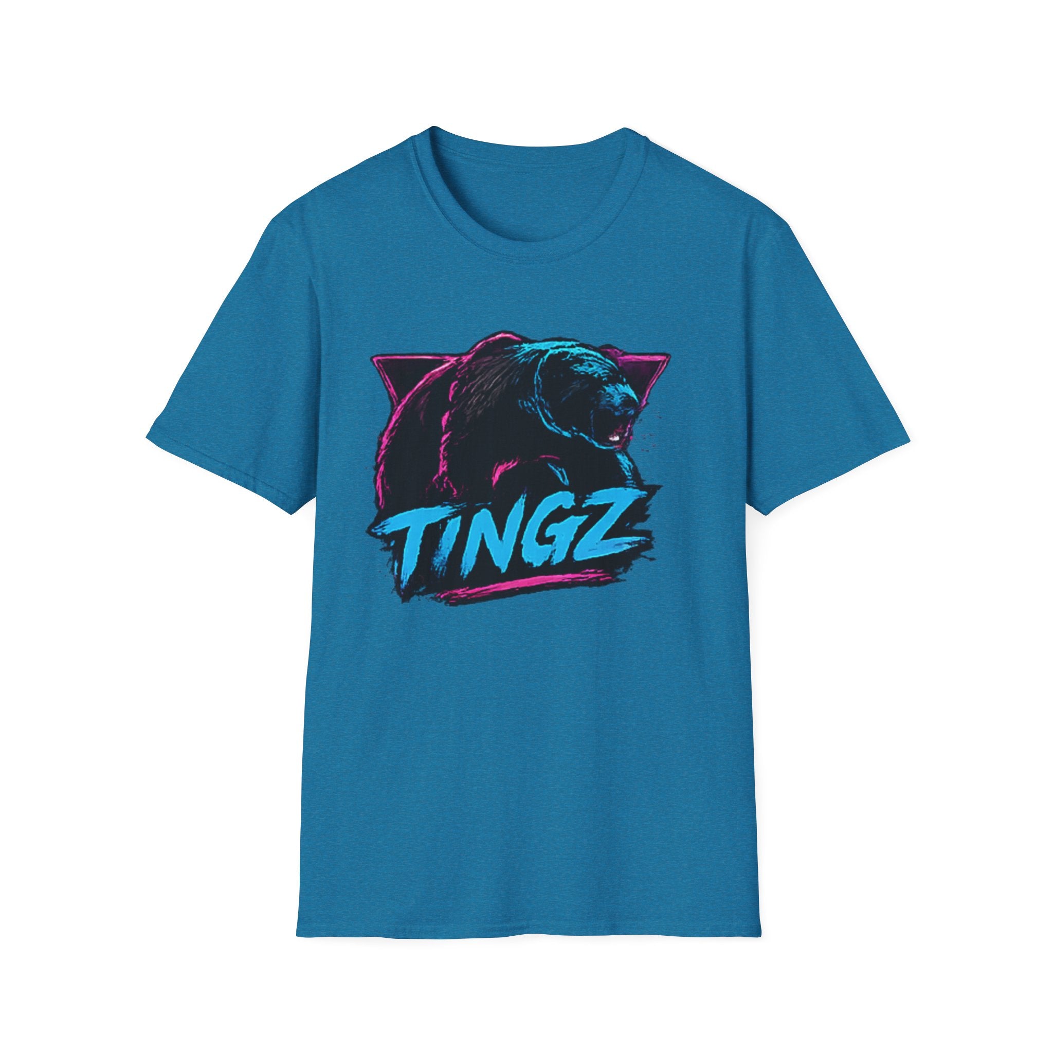 Bear TINGZ Graphic T-Shirt —  Retro Neon Crew Tee