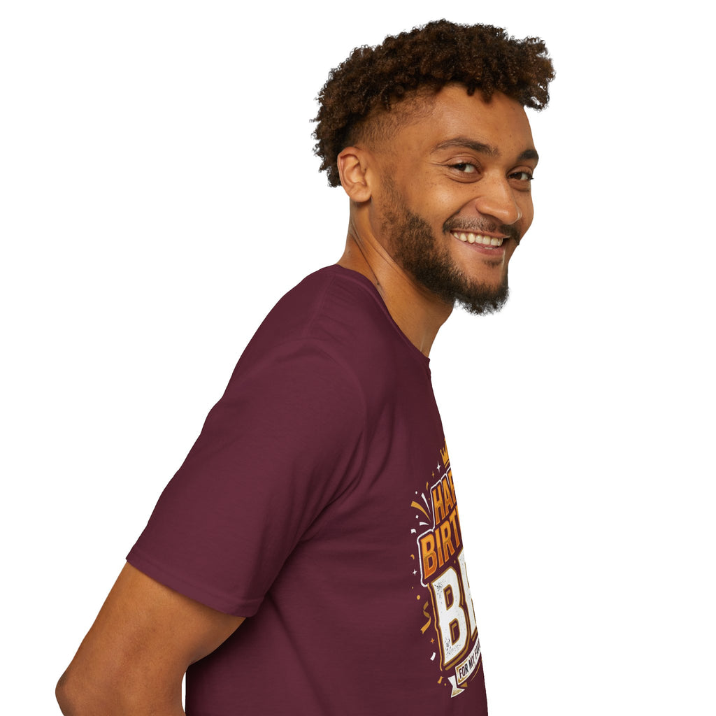Happy Birthday Bro T-Shirt — Bold Crowned Birthday Tee for Brother