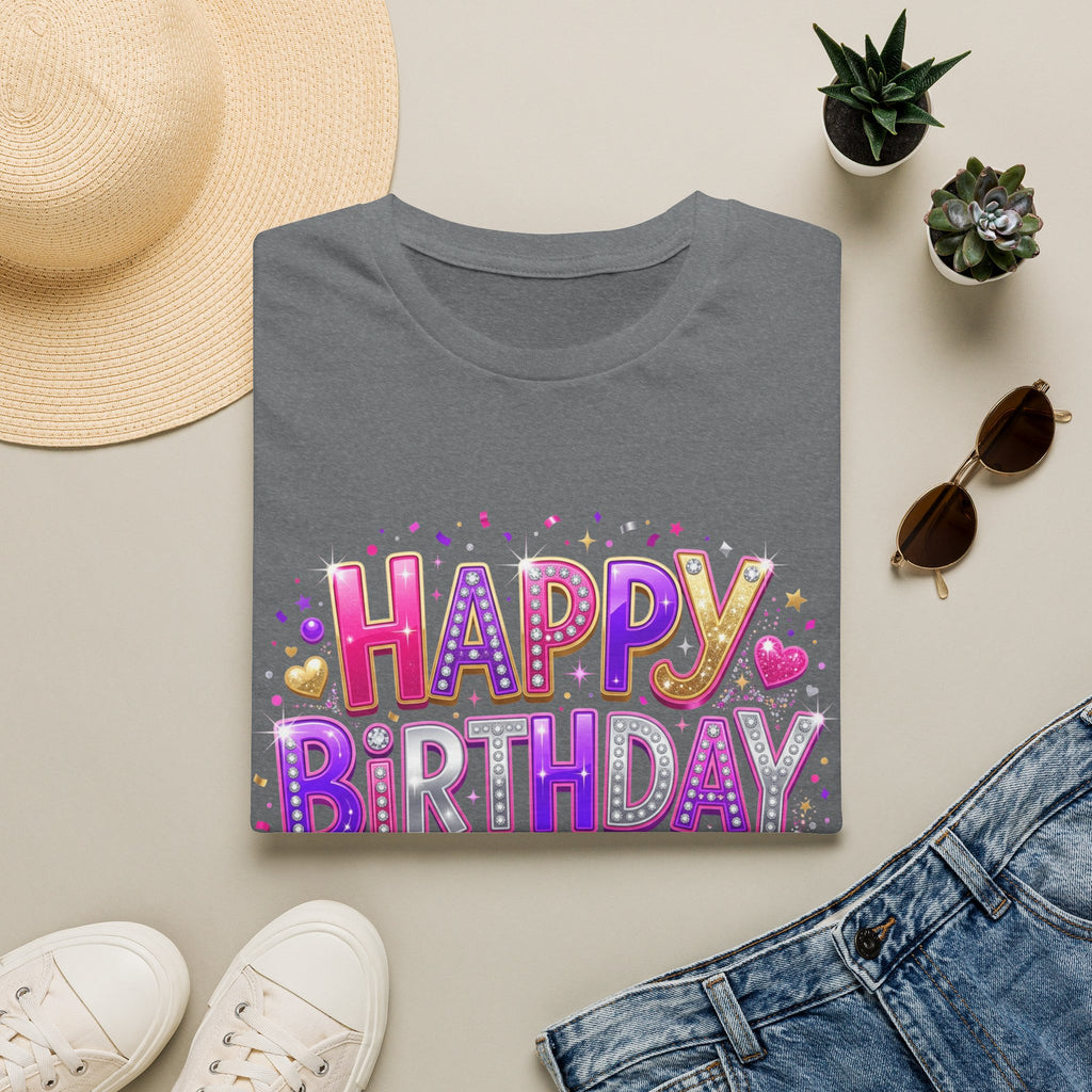 Happy Birthday Girl T-Shirt — Colorful Confetti Party Tee