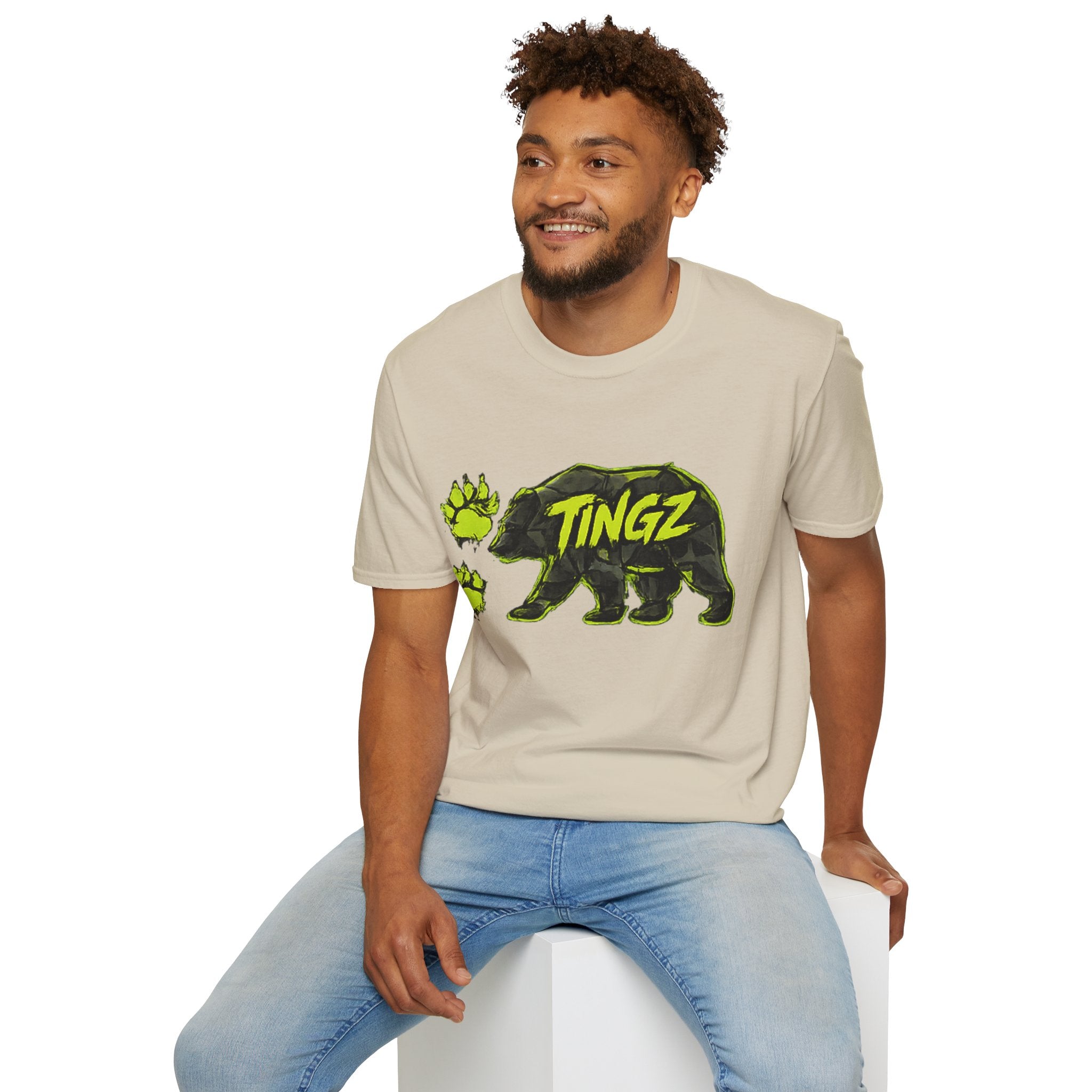 Bear TINGZ Paw Graphic T-Shirt —  Neon Logo
