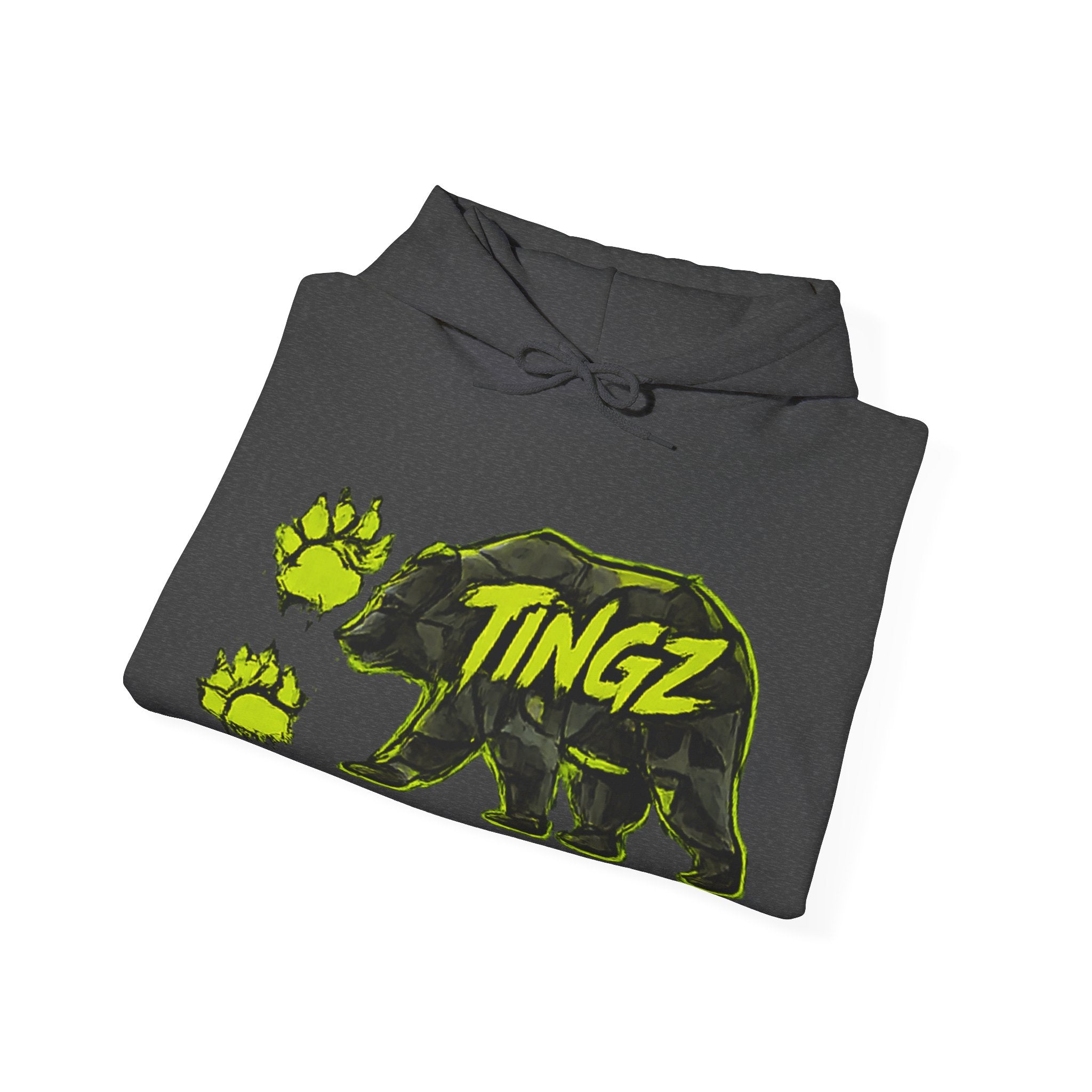 Bear TINGZ Graphic Unisex Heavy Blend Hoodie | Urban Streetwear Sweatshirt | Graffiti Animal Pullover