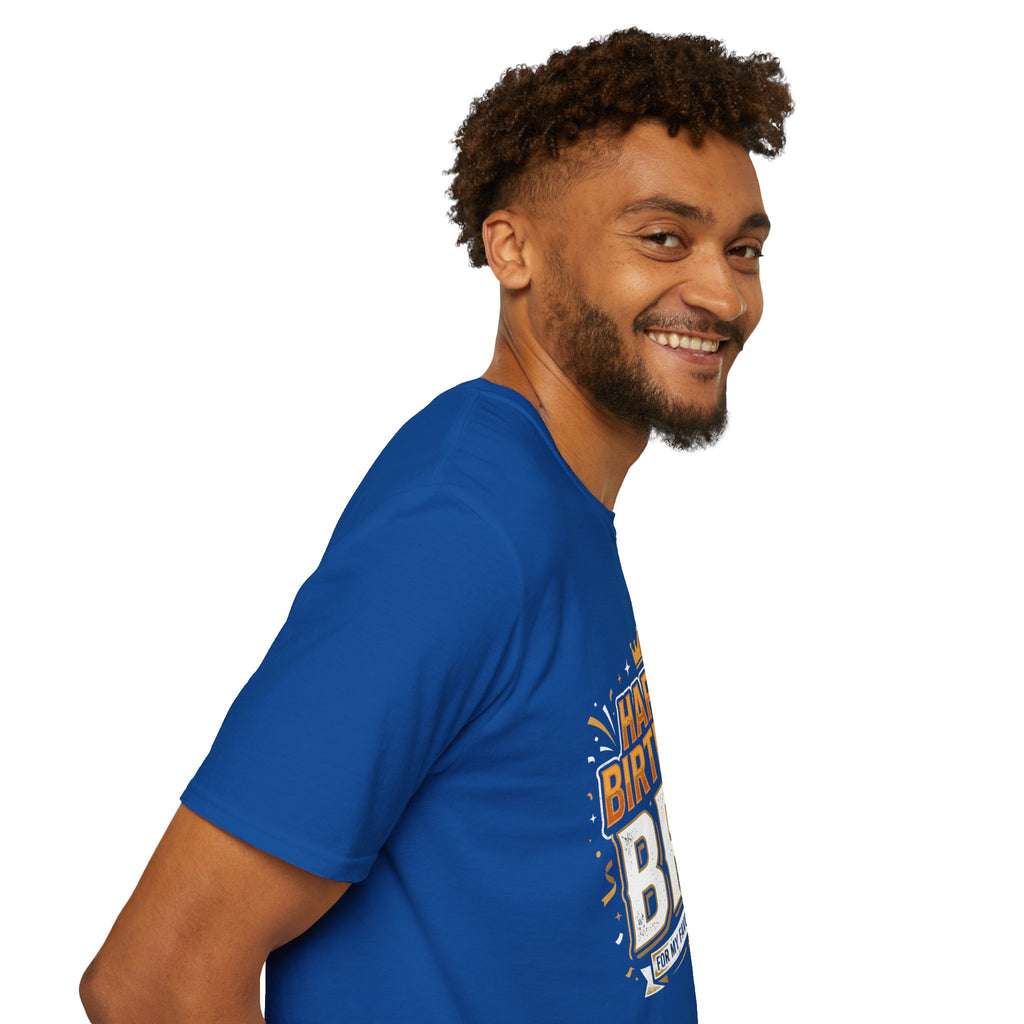 Happy Birthday Bro T-Shirt — Bold Crowned Birthday Tee for Brother