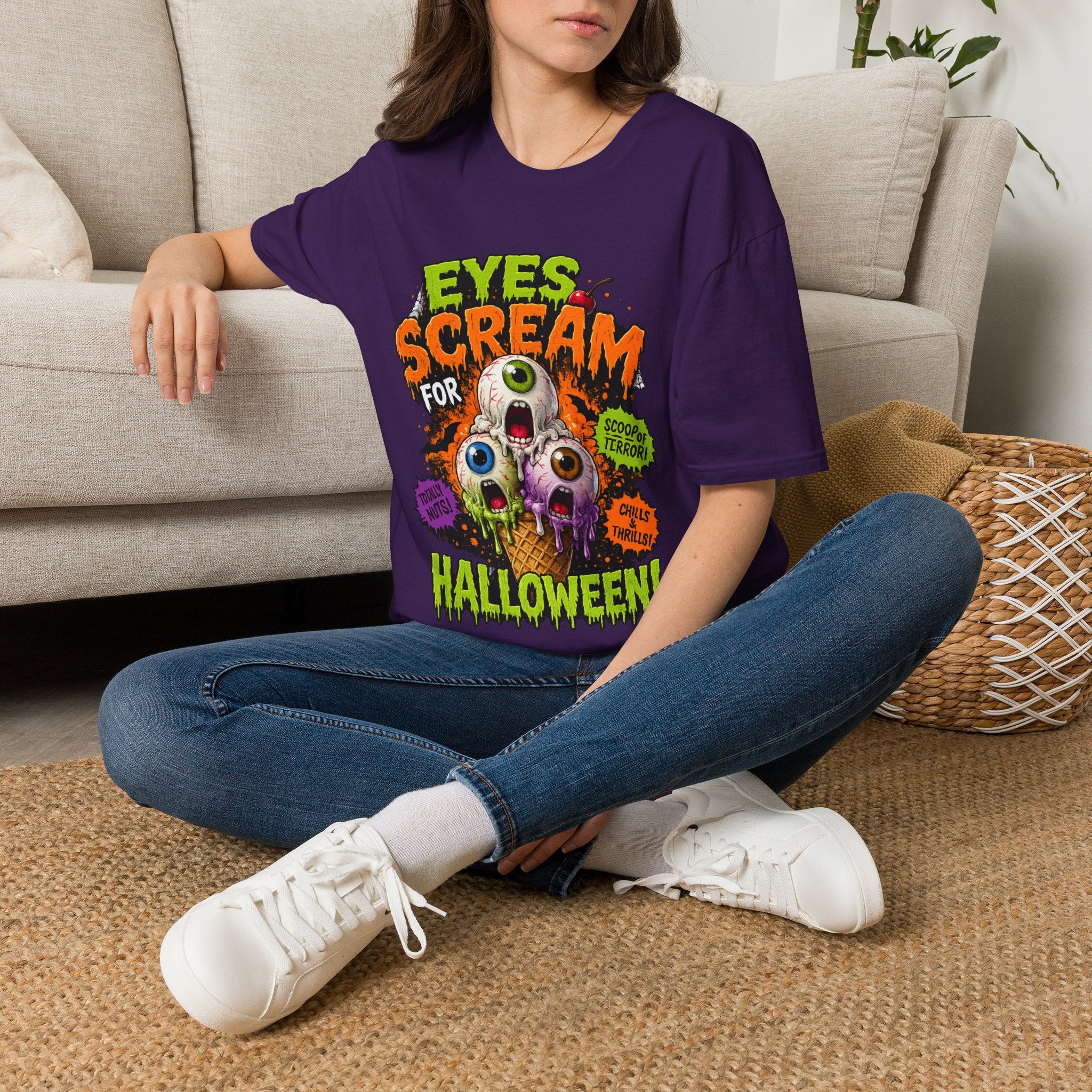 Halloween Eyes Scream T-Shirt — 'Eyes Scream for Halloween' Graphic Tee