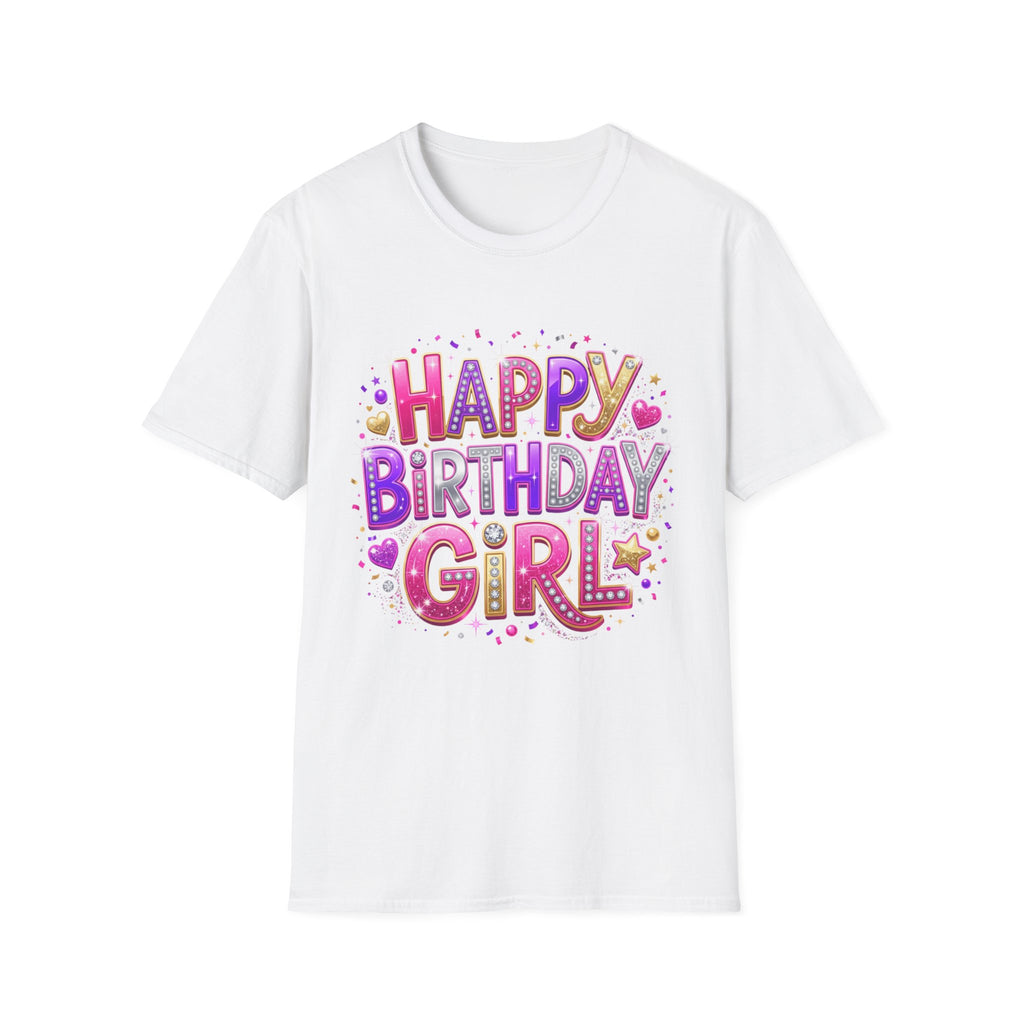 Happy Birthday Girl T-Shirt — Colorful Confetti Party Tee