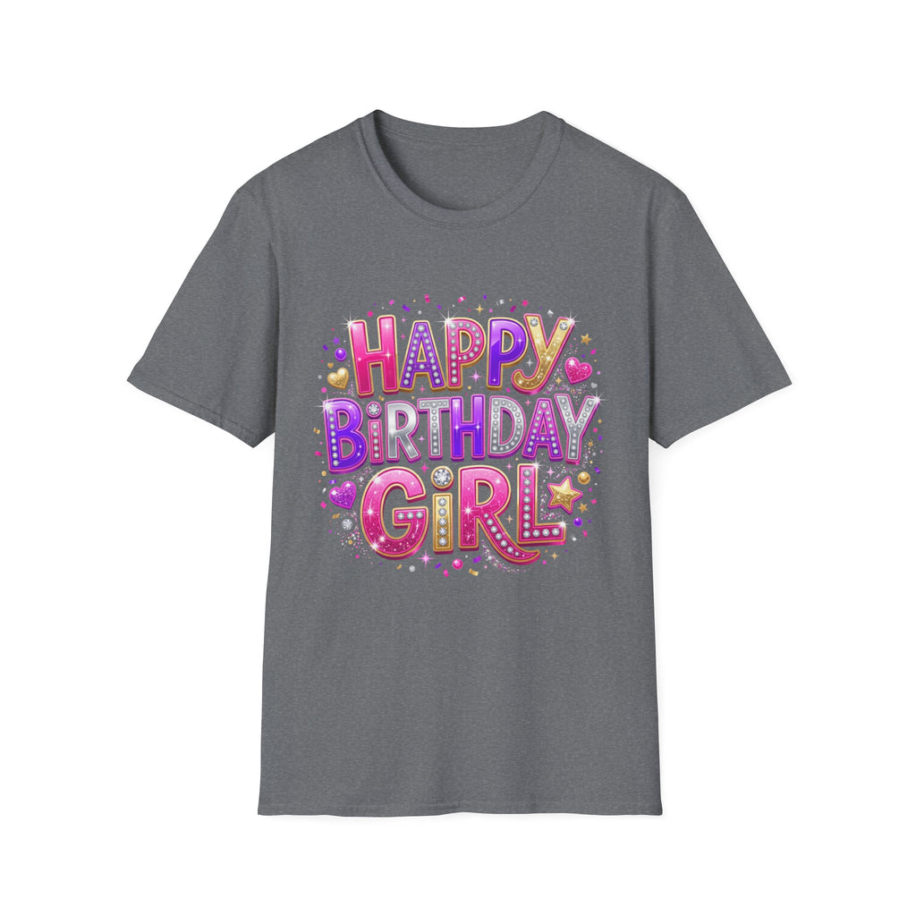 Happy Birthday Girl T-Shirt — Colorful Confetti Party Tee