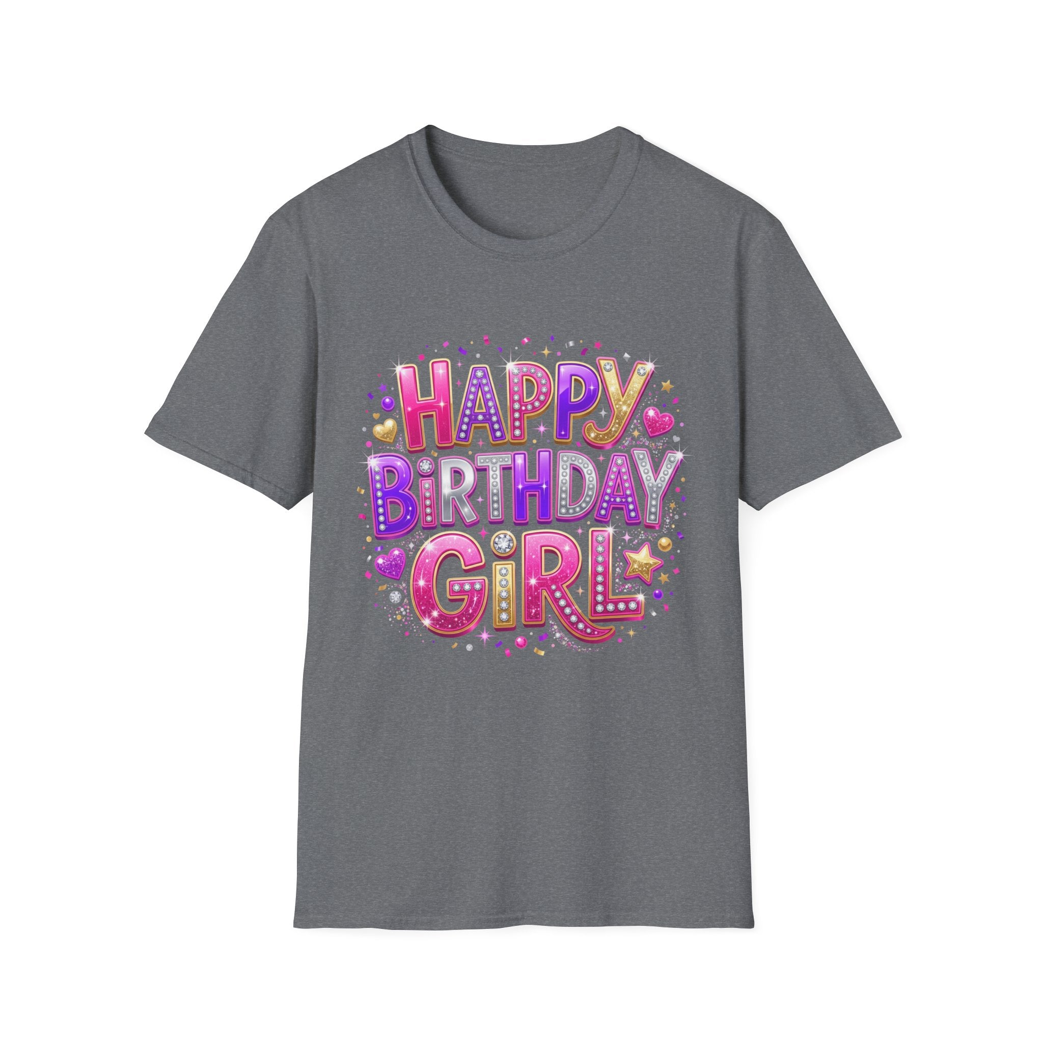 Happy Birthday Girl T-Shirt — Colorful Confetti Party Tee