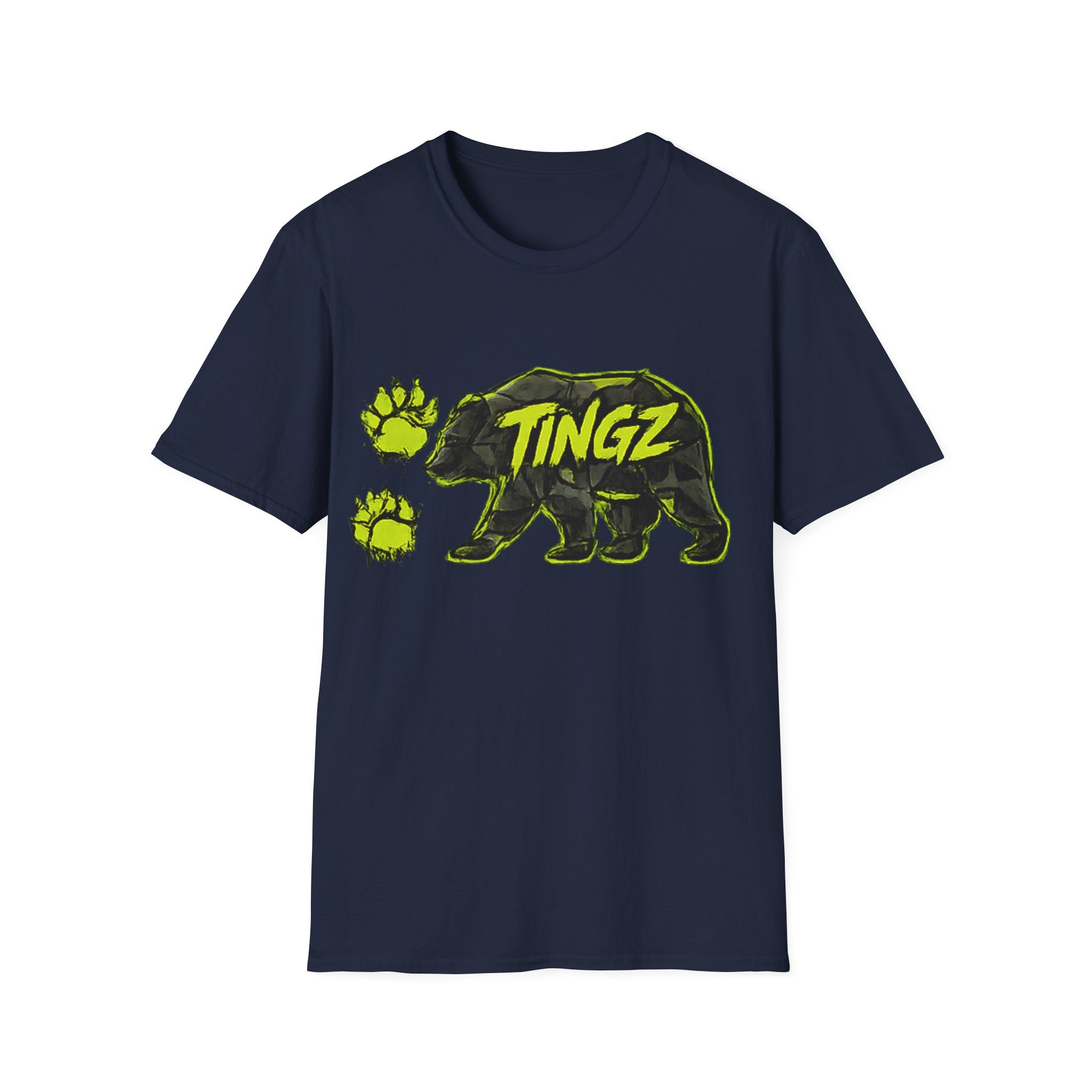 Bear TINGZ Paw Graphic T-Shirt —  Neon Logo