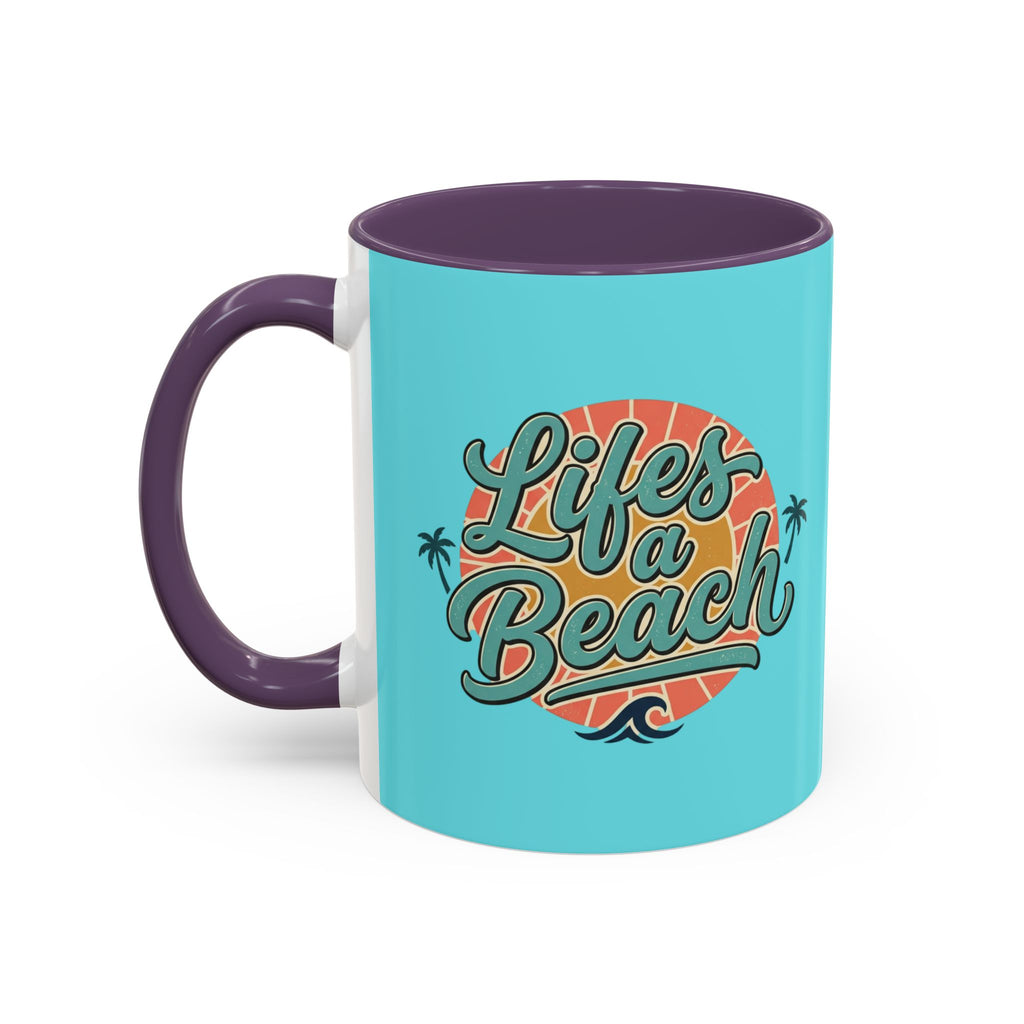 Life's a Beach Coffee Mug — Retro Beach Vibes 11/15oz Accent Mug