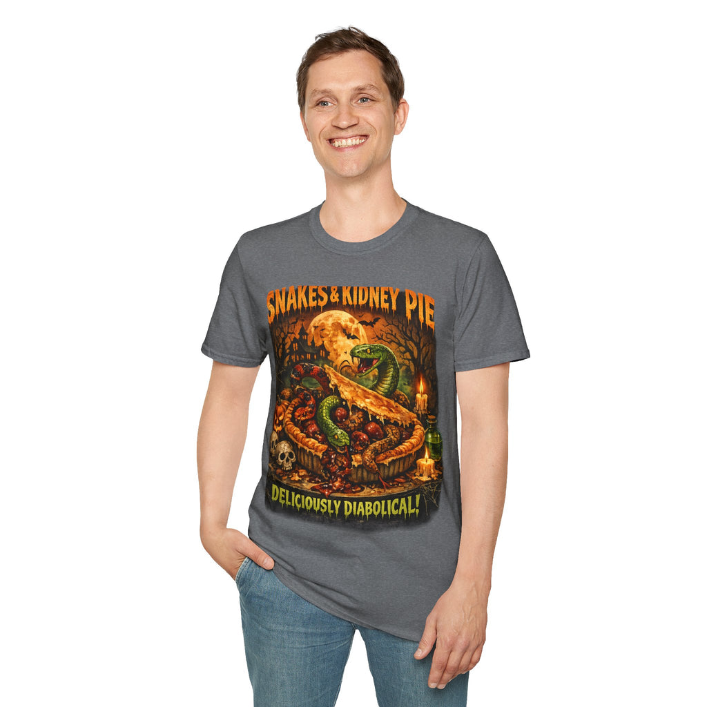Snakes & Kidney Pie Tee — Spooky Retro Halloween Graphic T-Shirt