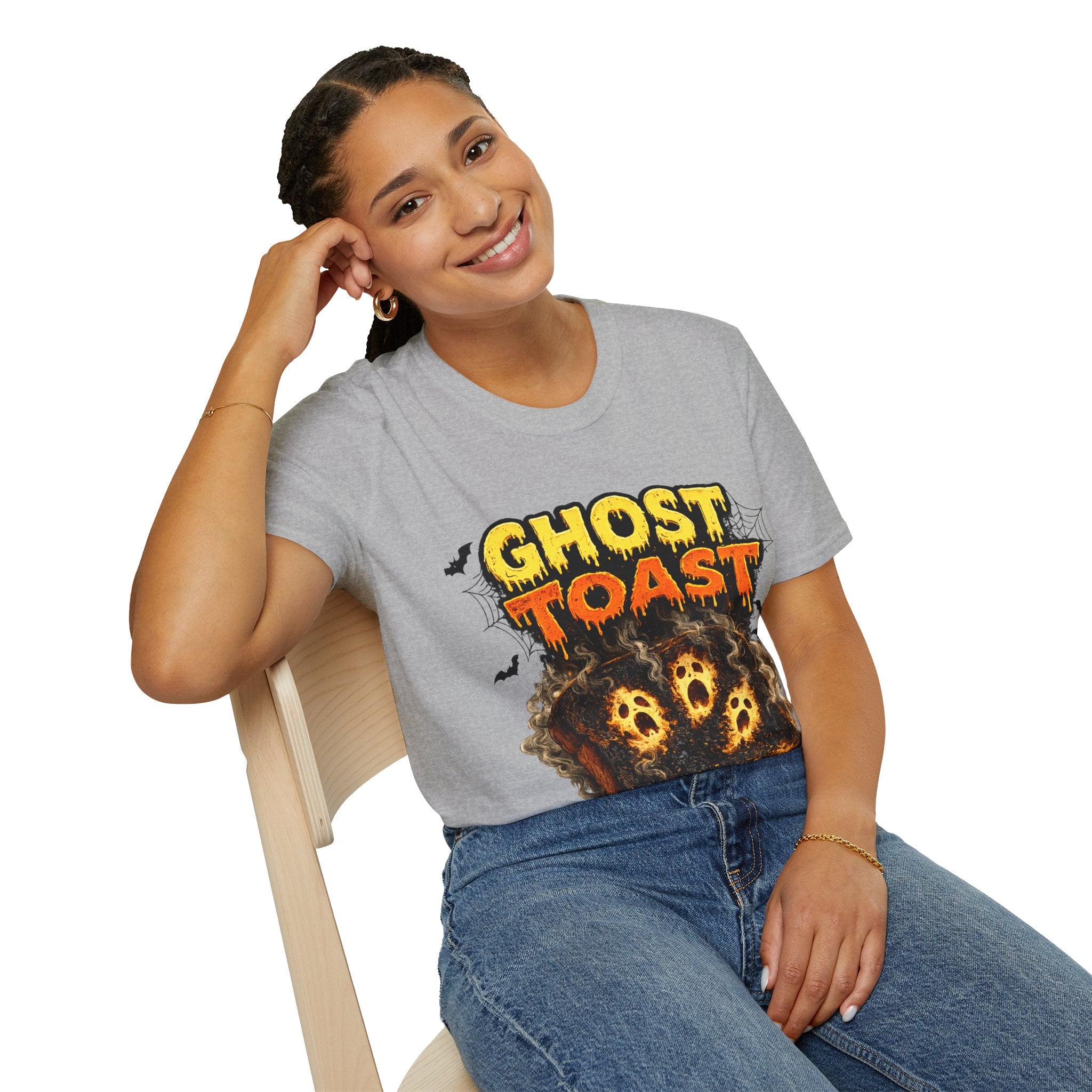 Ghost Toast Halloween T-Shirt — Spooky Haunted Breakfast Graphic Tee
