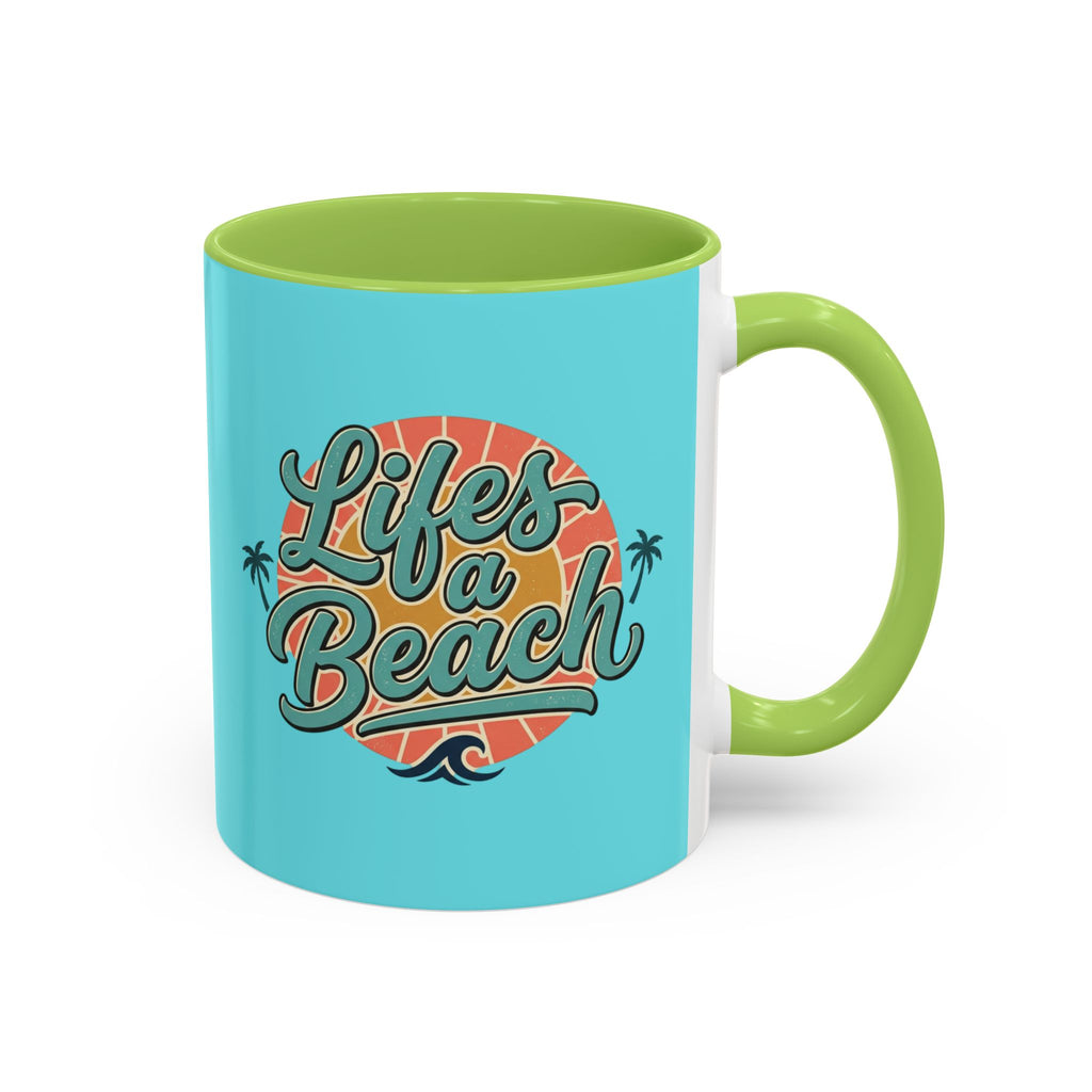 Life's a Beach Coffee Mug — Retro Beach Vibes 11/15oz Accent Mug