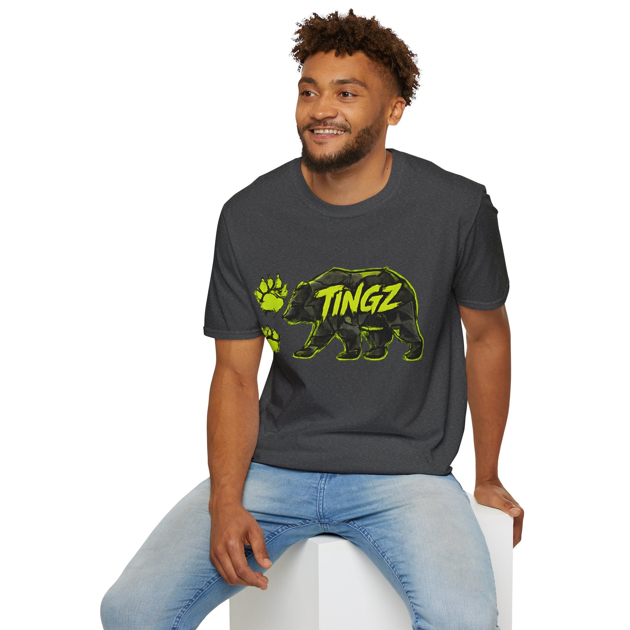Bear TINGZ Paw Graphic T-Shirt —  Neon Logo