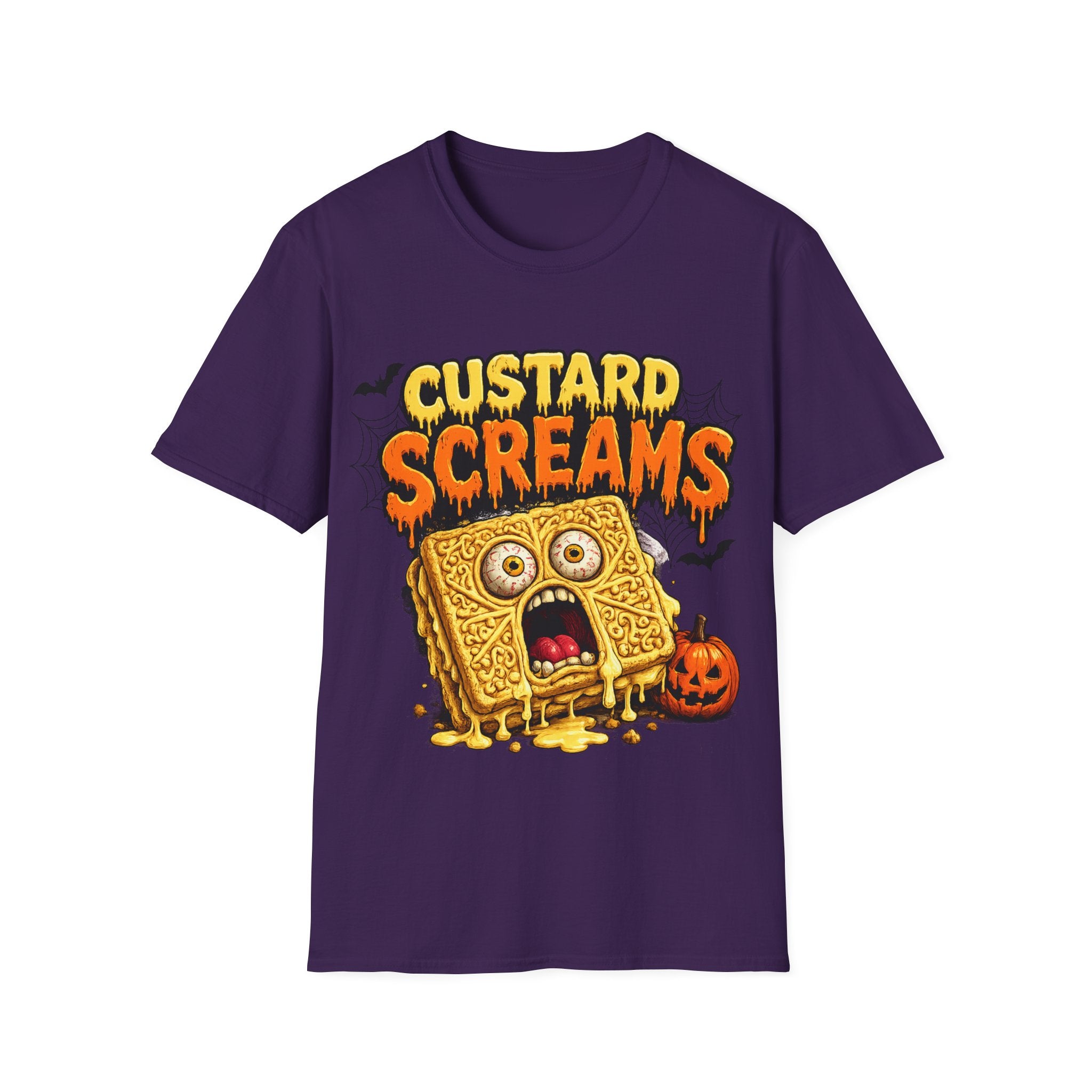 Custard Screams Halloween T-Shirt — Spooky Dessert Graphic Tee