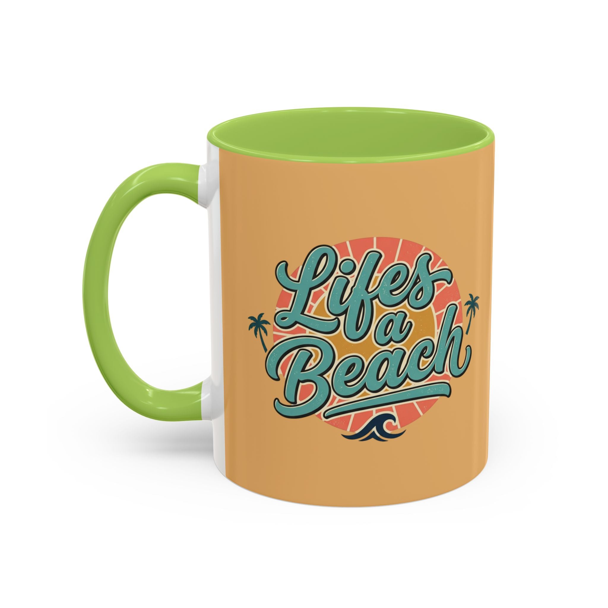 Life's a Beach Coffee Mug — Retro Beach Vibes 11/15oz Accent Mug