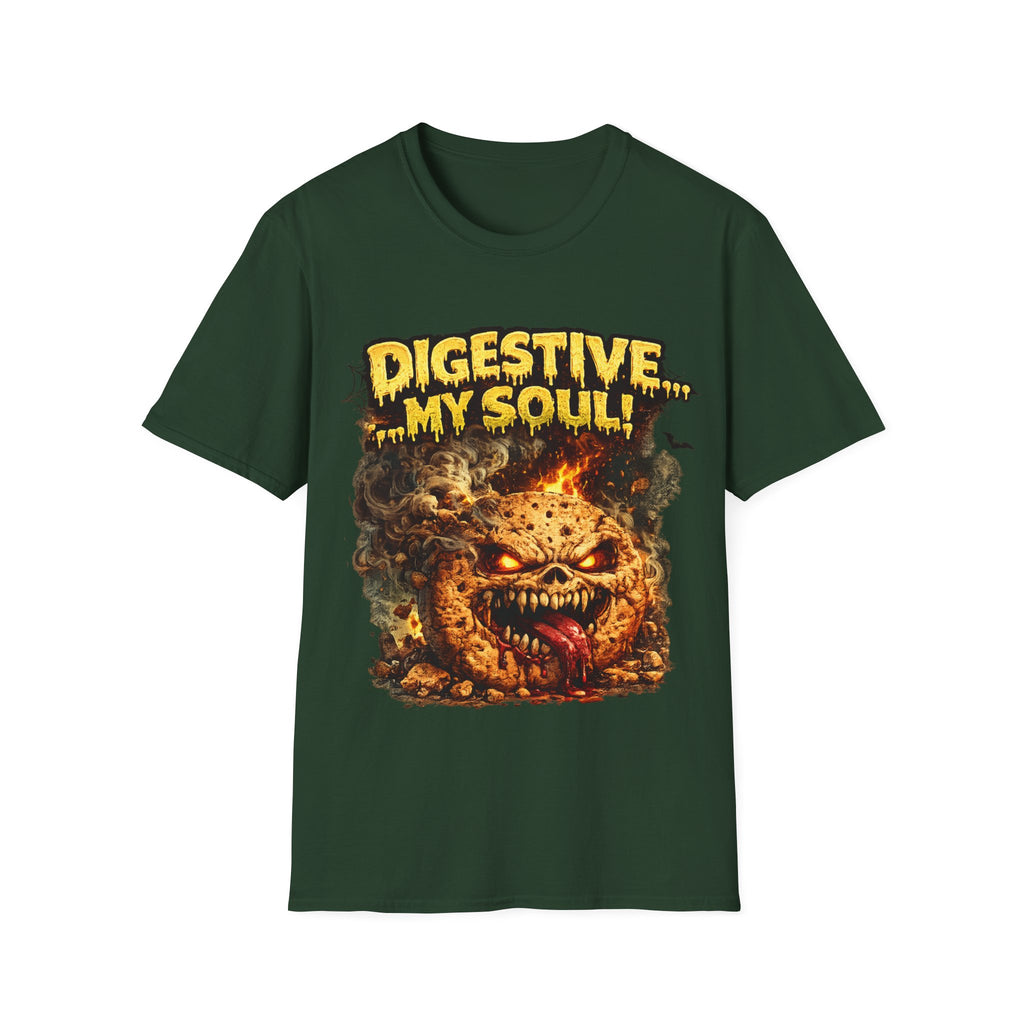Digestive My Soul Graphic T‑Shirt — Horror Monster Skull Design