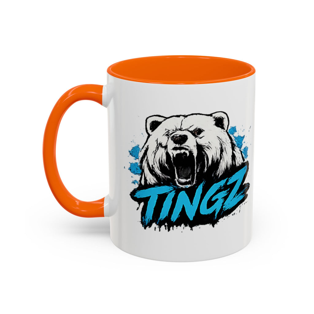 Bear Tingz Accent Coffee Mug — 11/15oz Gamer Logo Ceramic Mug
