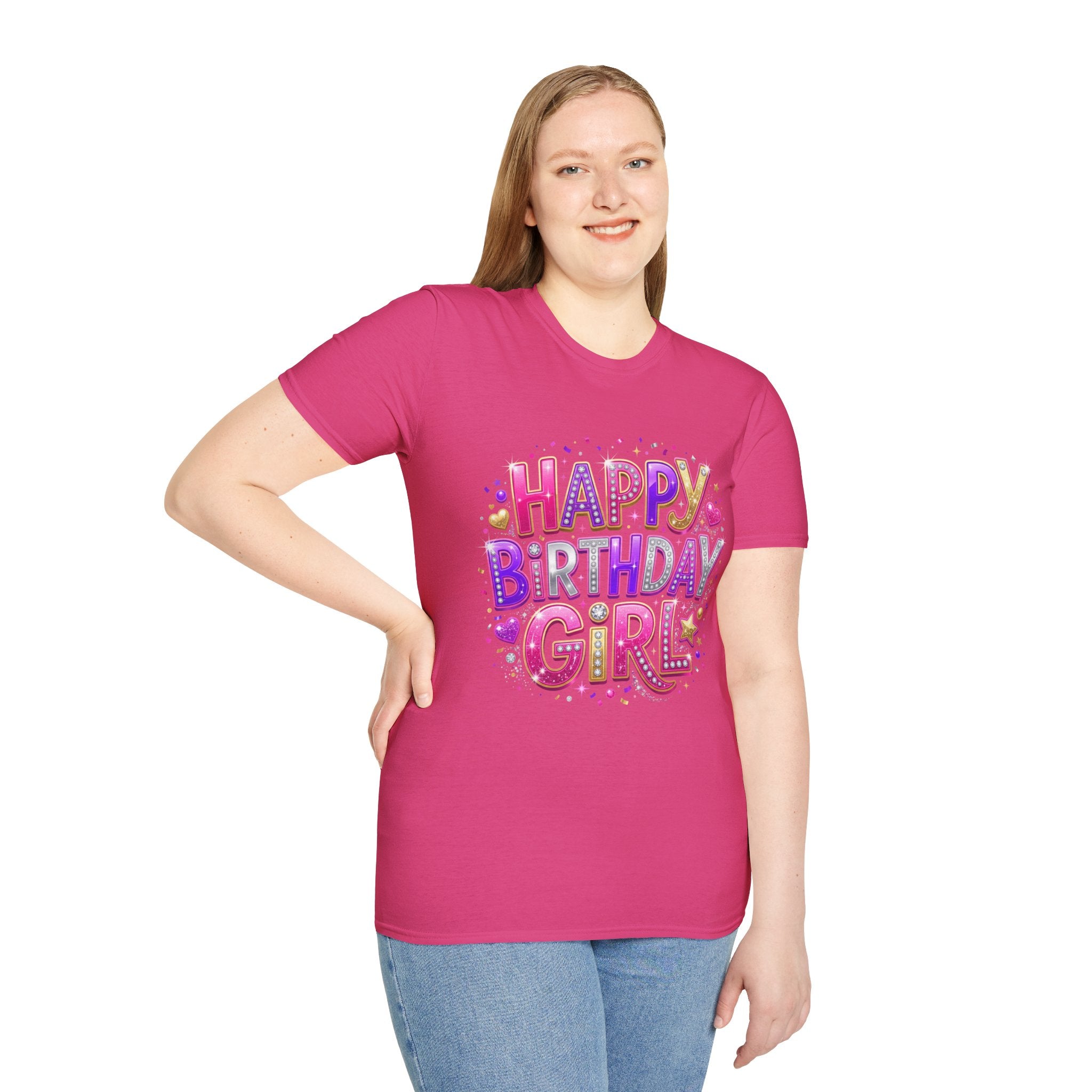 Happy Birthday Girl T-Shirt — Colorful Confetti Party Tee
