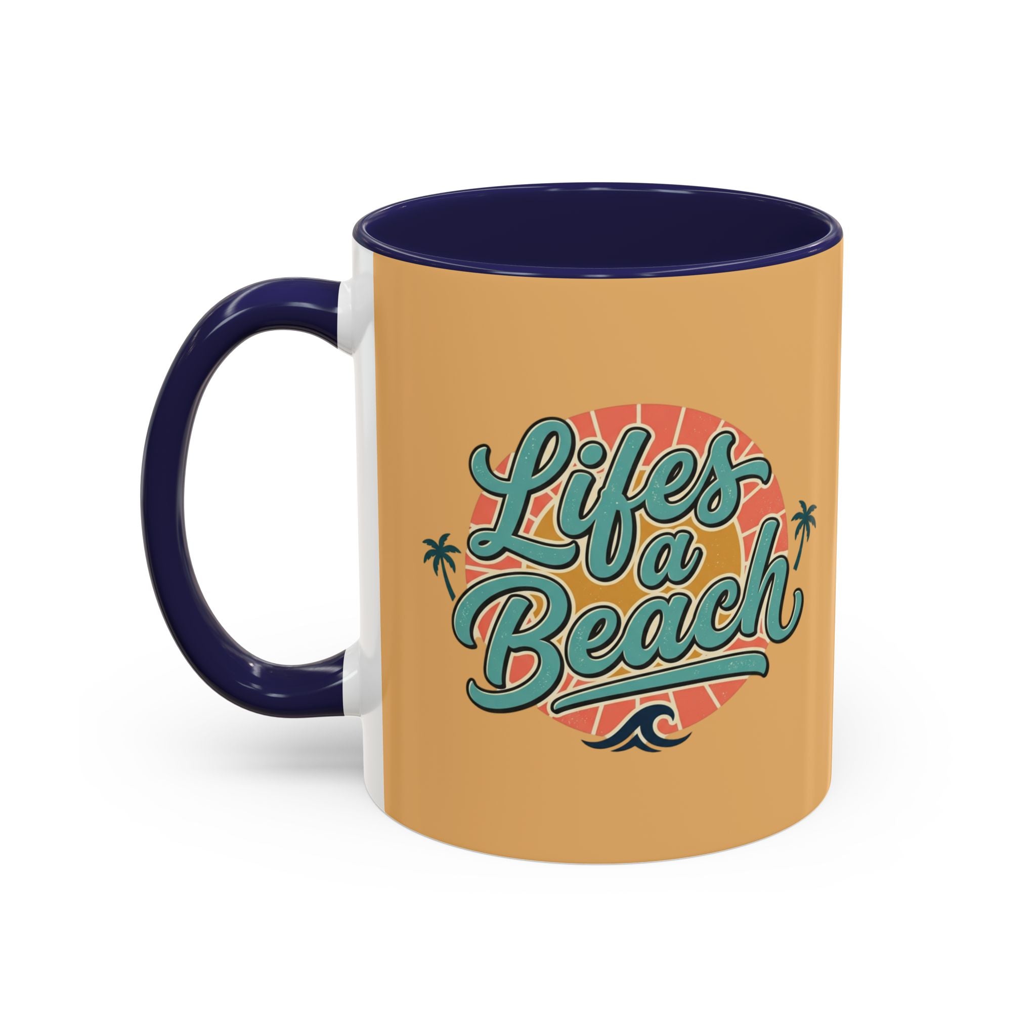 Life's a Beach Coffee Mug — Retro Beach Vibes 11/15oz Accent Mug